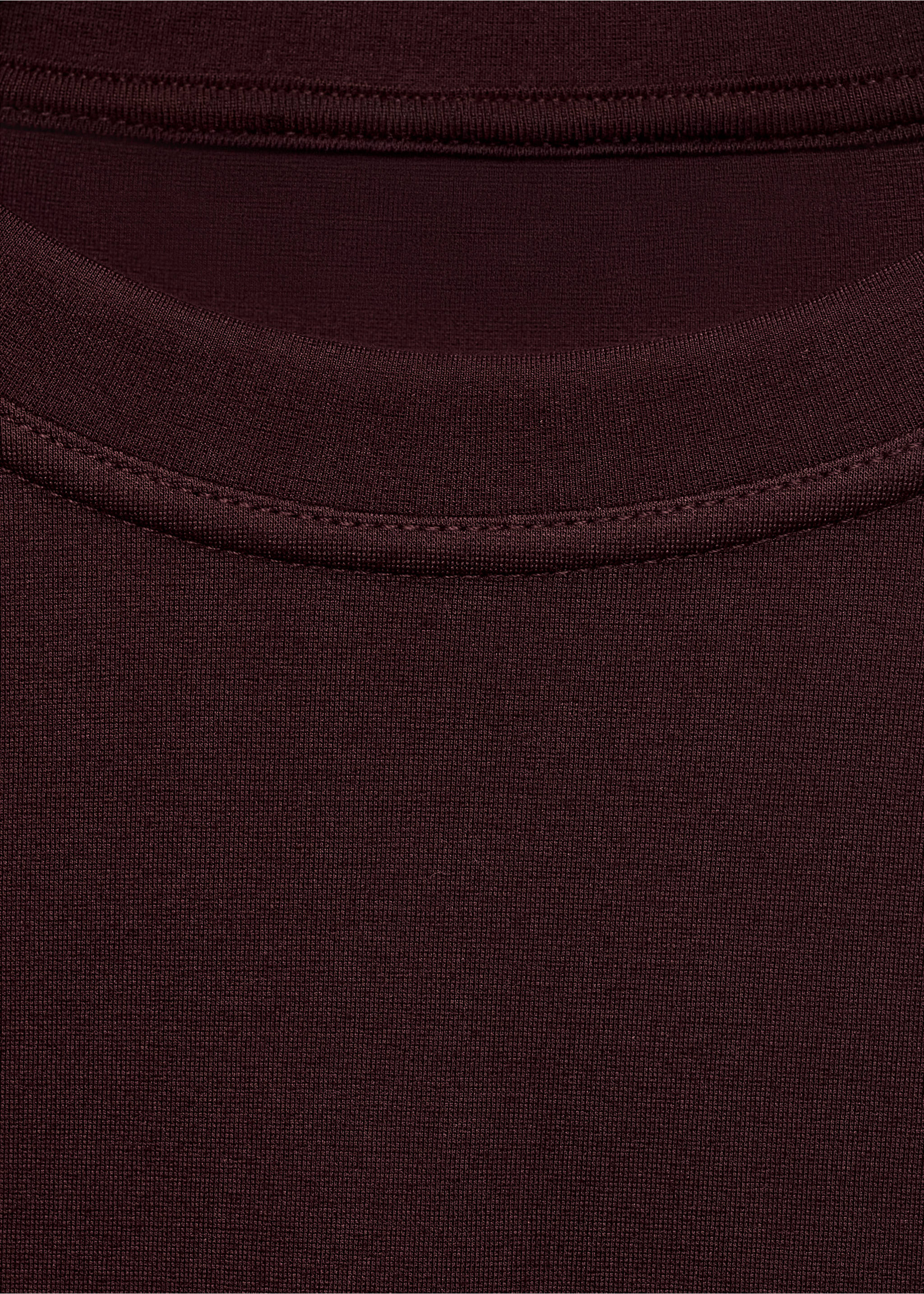 Sweat-shirt col rond - Détail de l'article 8, Bordeaux. Ref: 17074097-00.