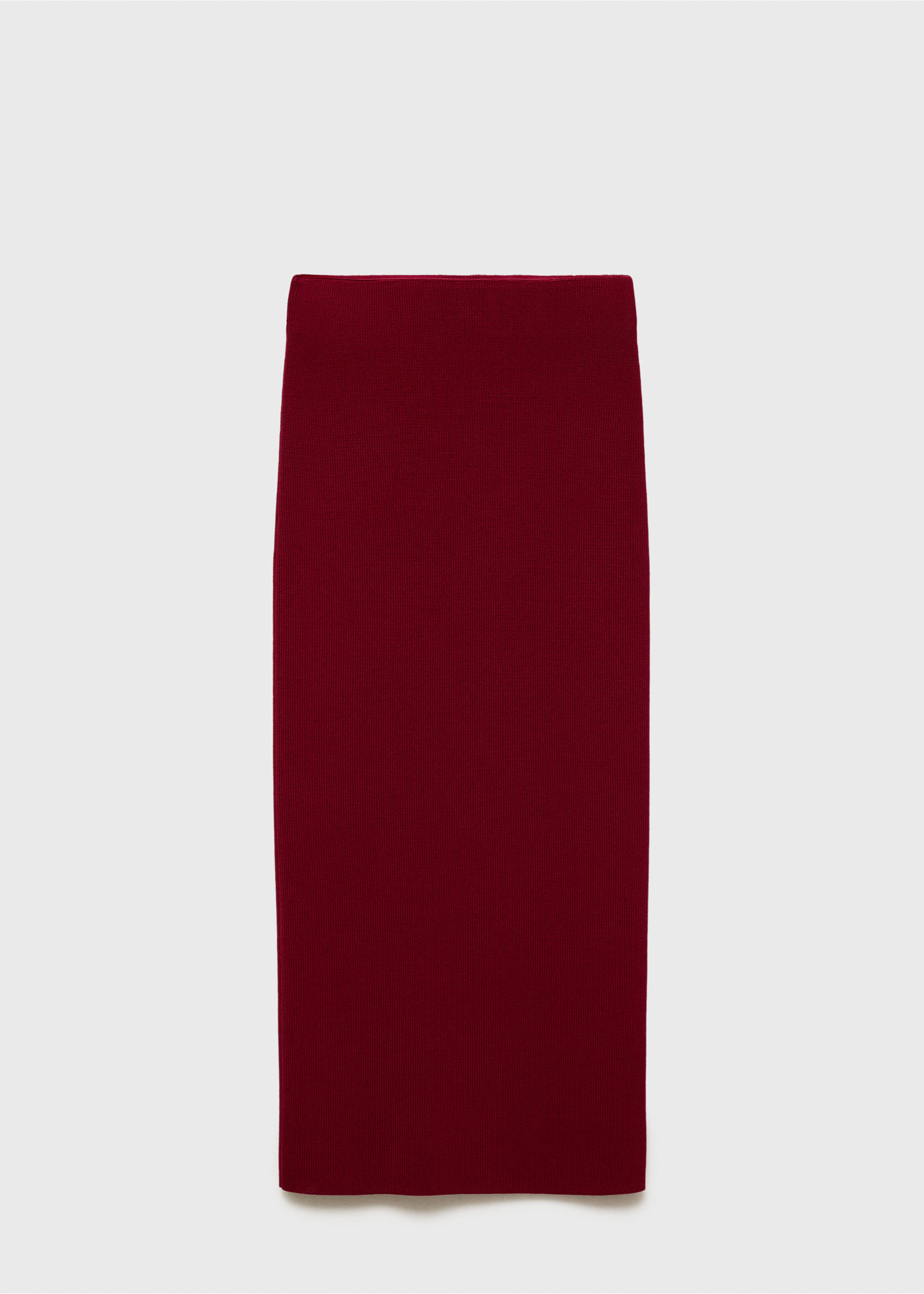 Fine knit midi skirt - Article without model, Wine. Ref: 17074098-00.