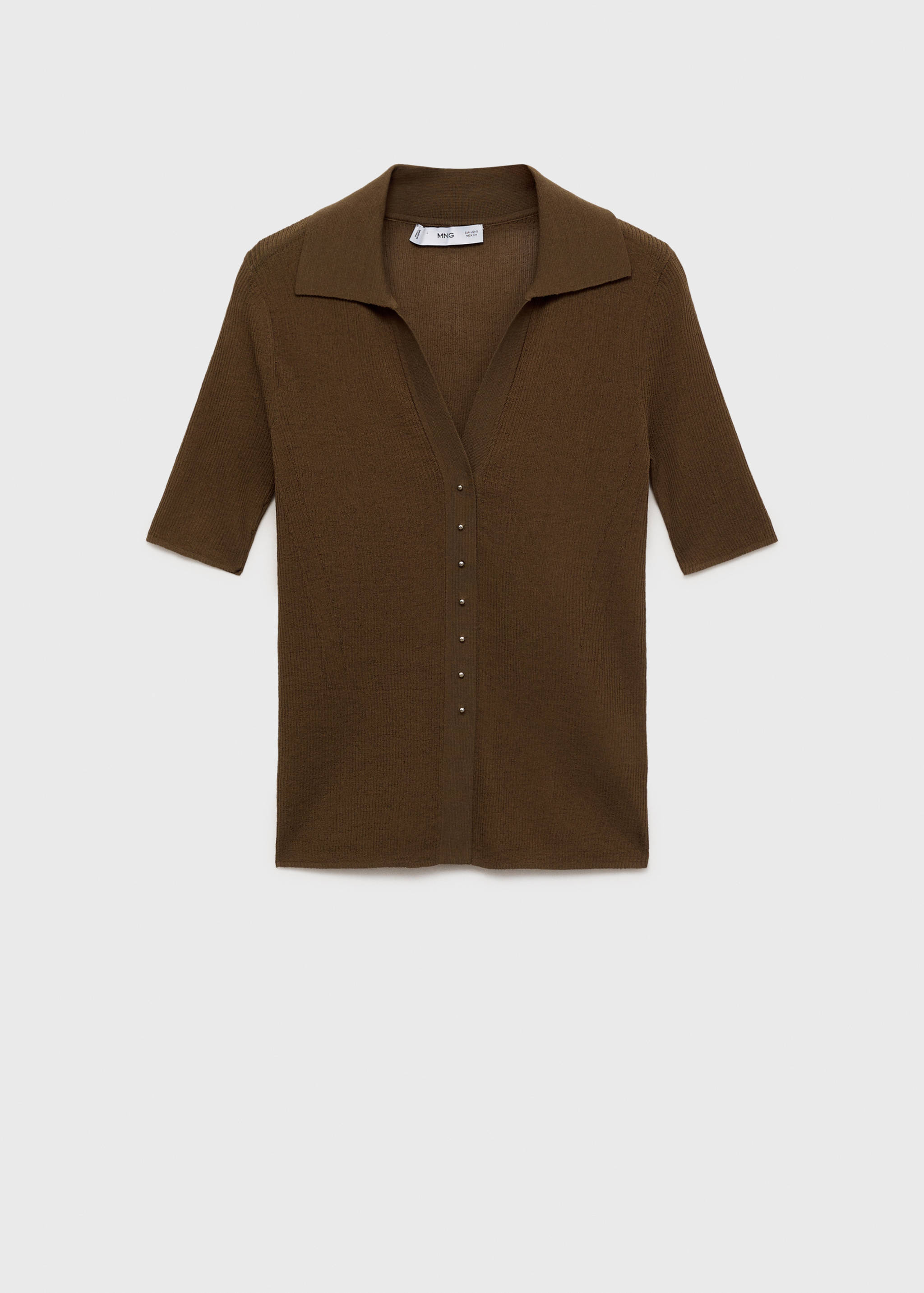 Ribbed polo-neck sweater - Article without model