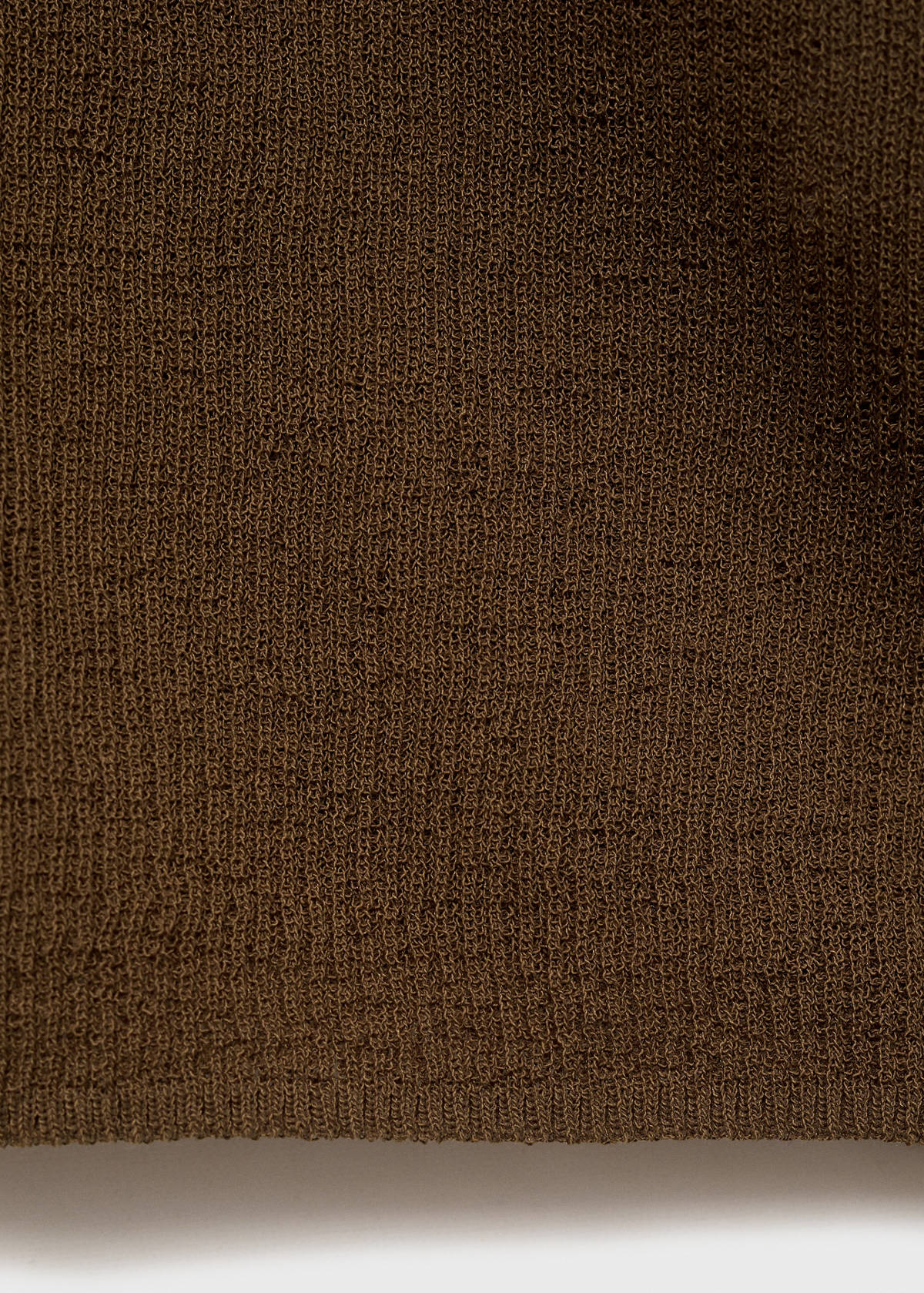 Ribbed polo-neck sweater — Chocolate