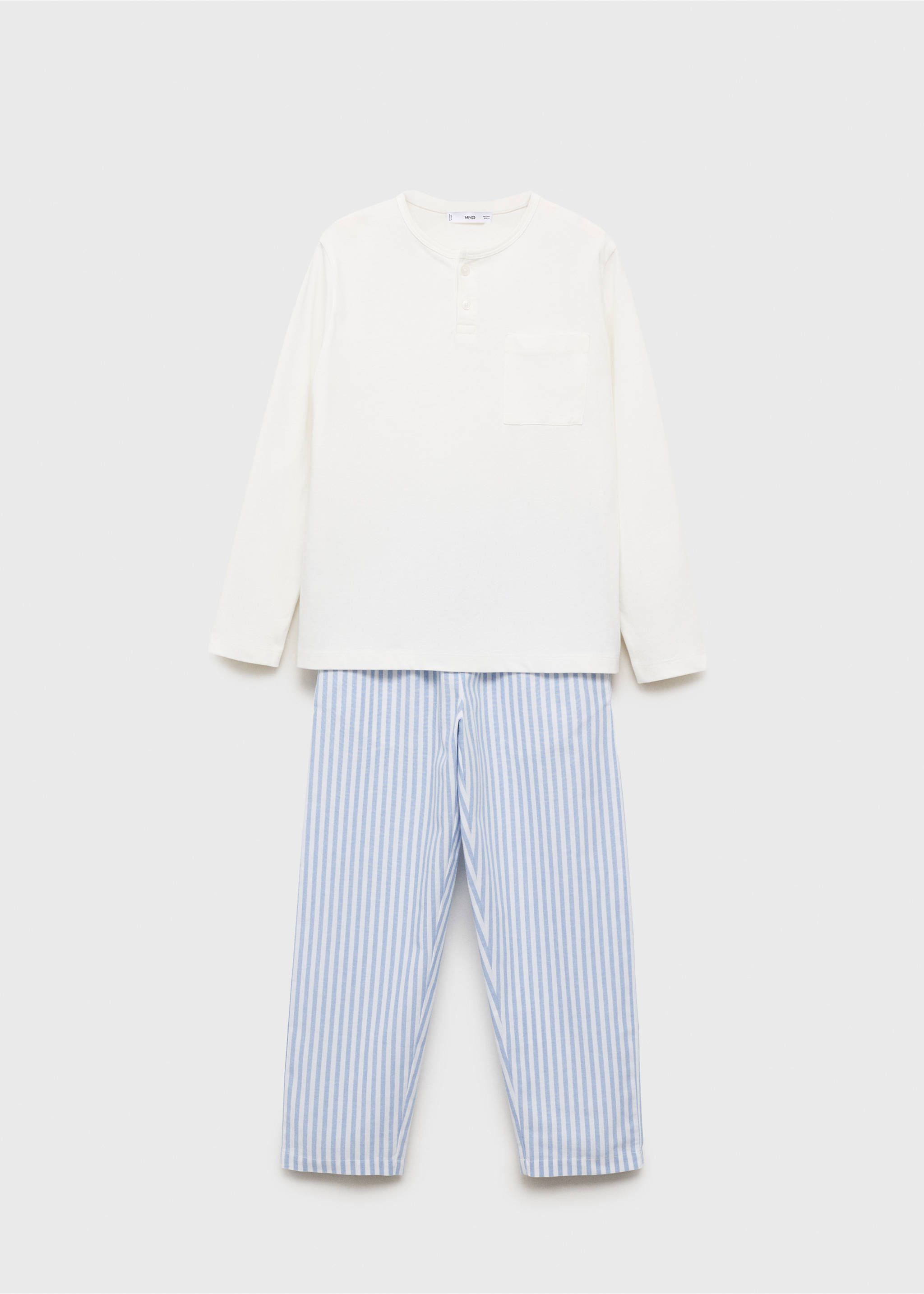 Pijama largo rayas - Artículo sin modelo, Azul celeste. Ref: 17074106-00.