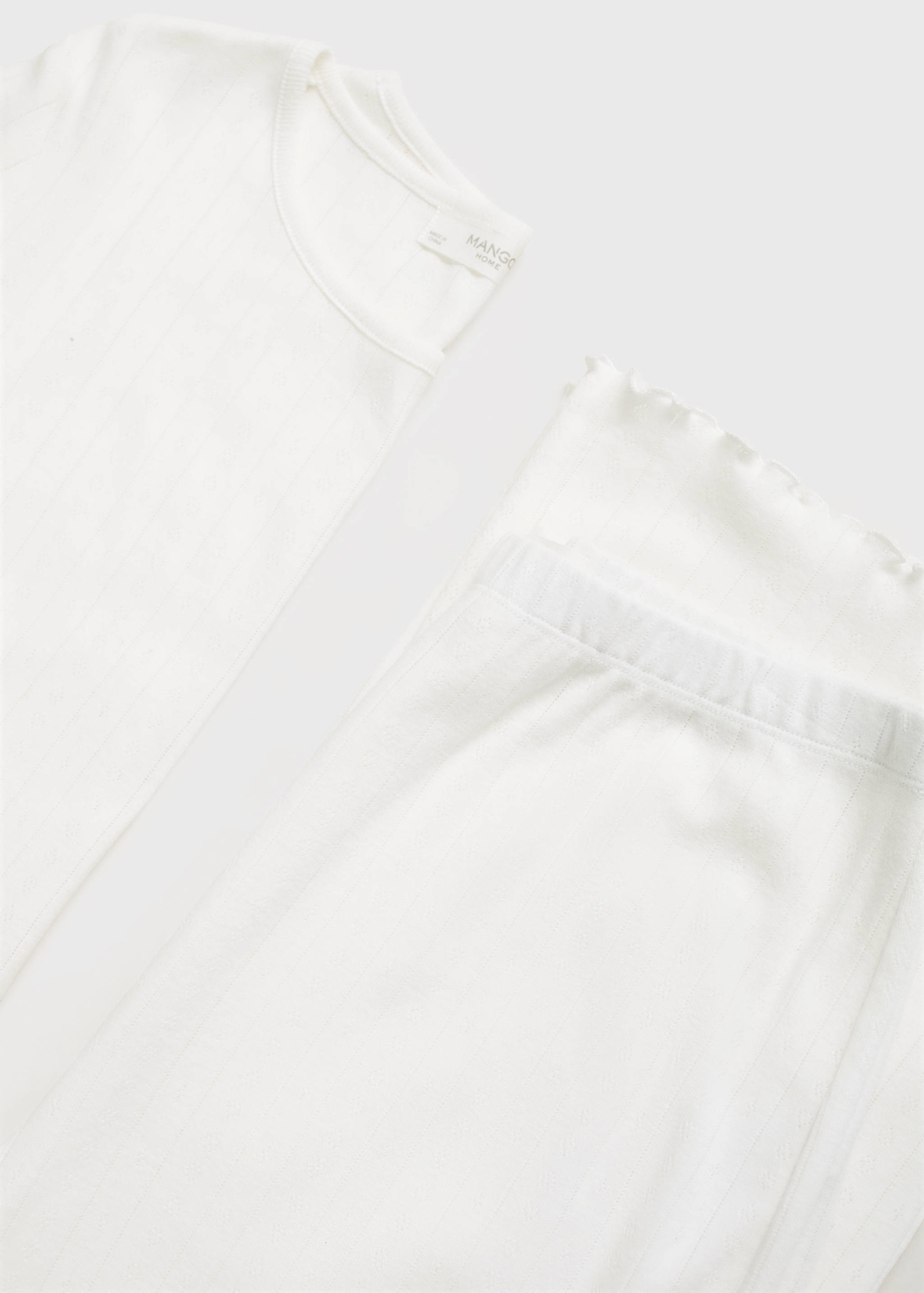 Two-piece openwork cotton pajamas - Details of the article 0