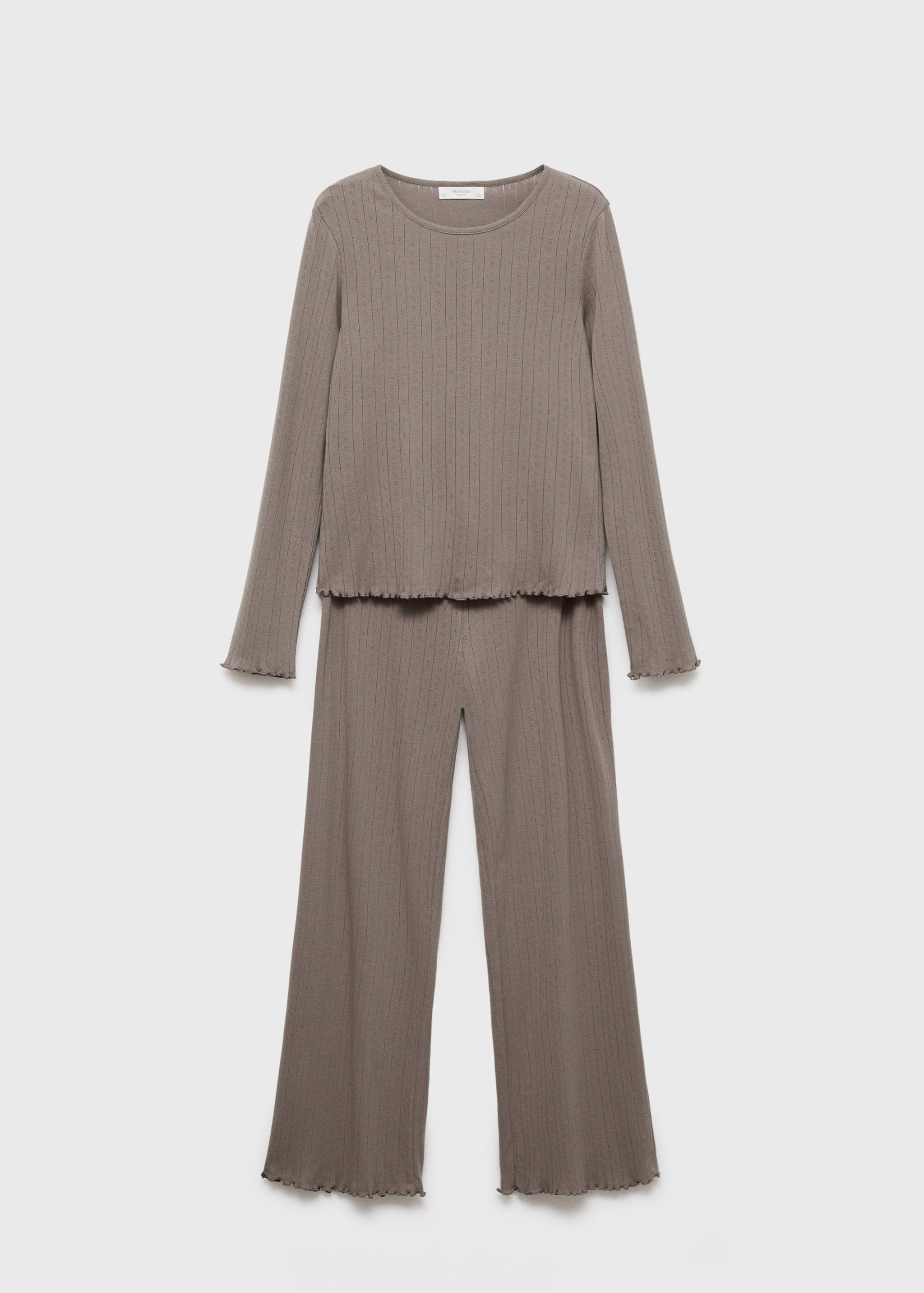 Two-piece openwork cotton pyjamas - Article without model
