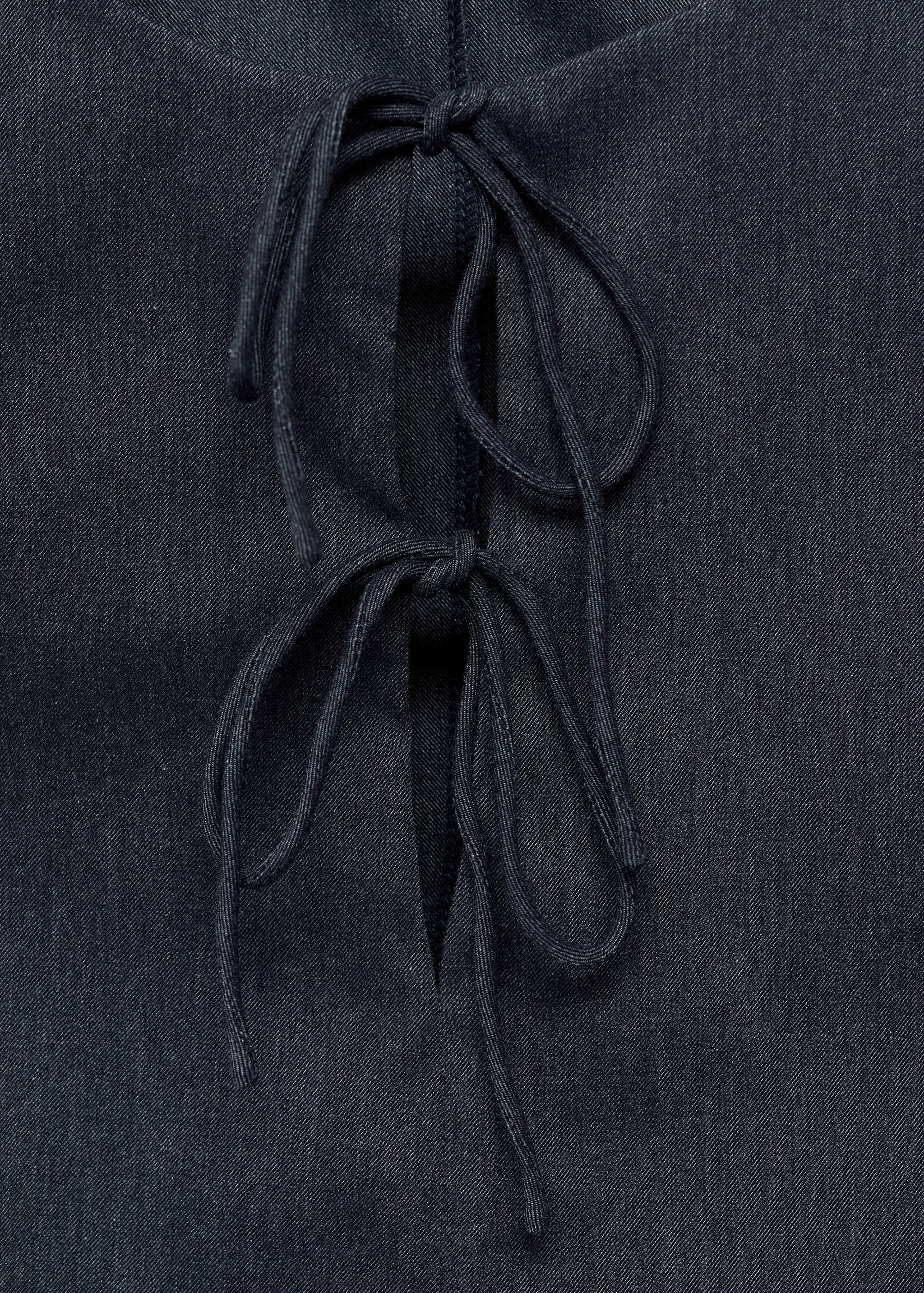 Denim-effect top with bows - Details of the article 8