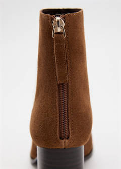 Suede block-heel boots — Tobacco Brown 6
