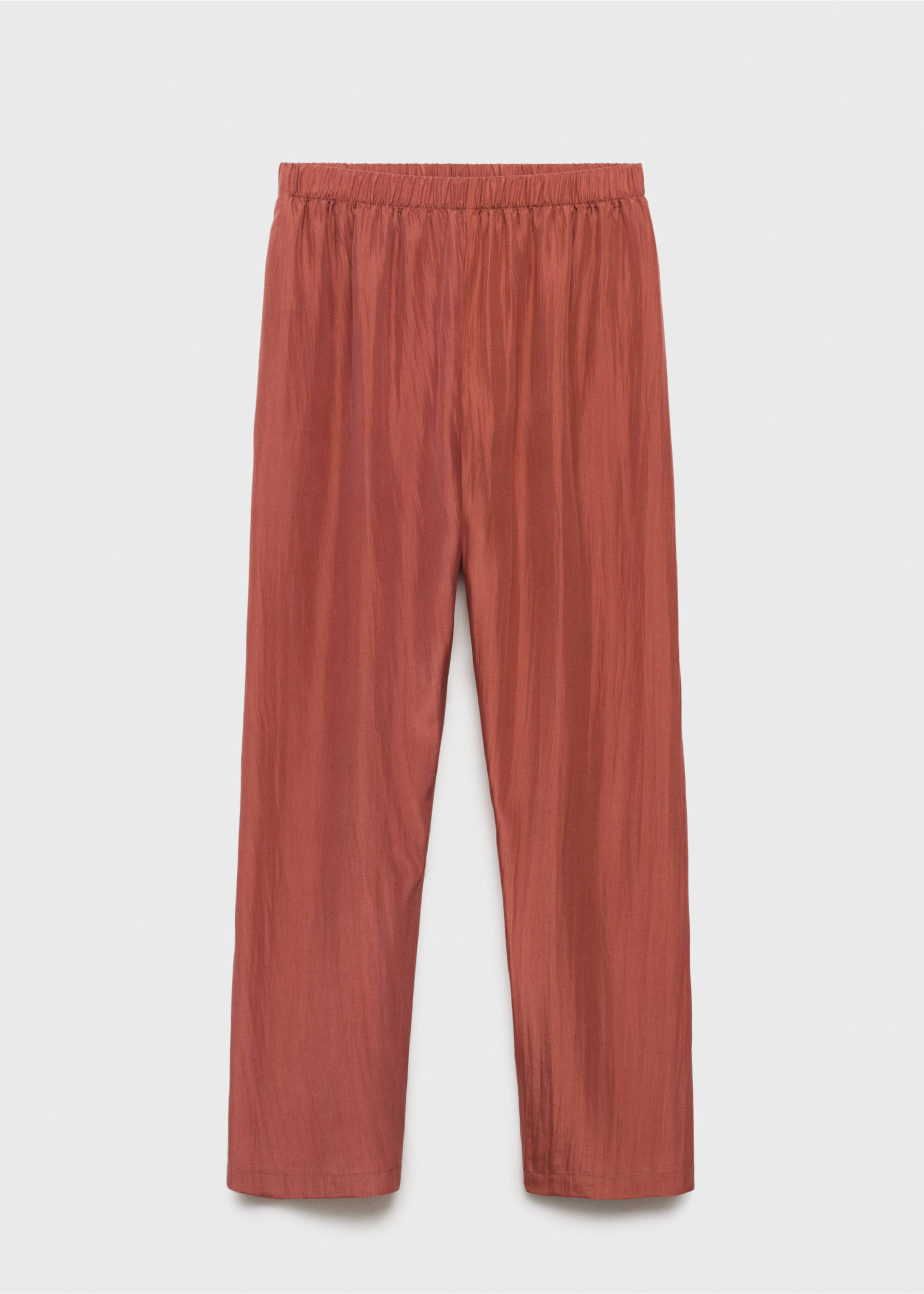 Long silk pants - Article without model, Burnt Orange. Ref: 17074126-00.