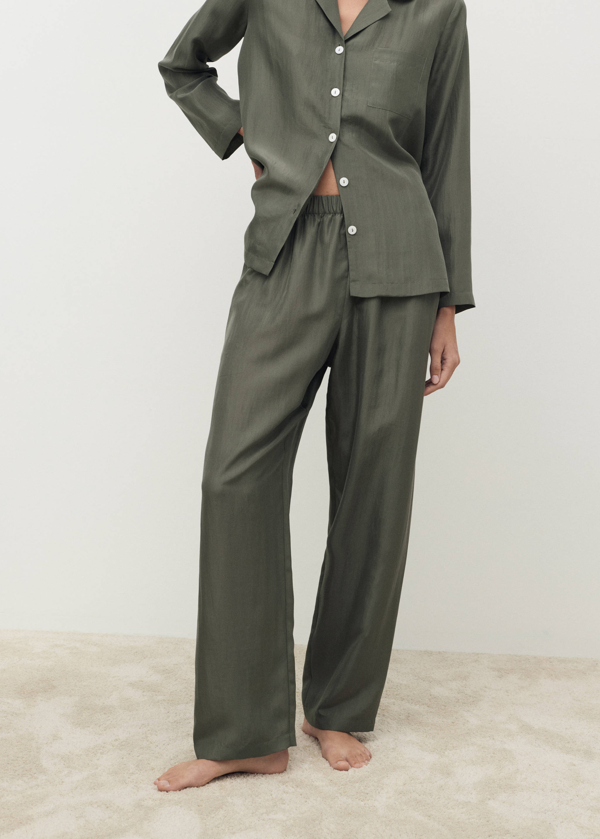 Long silk trousers - Medium plane