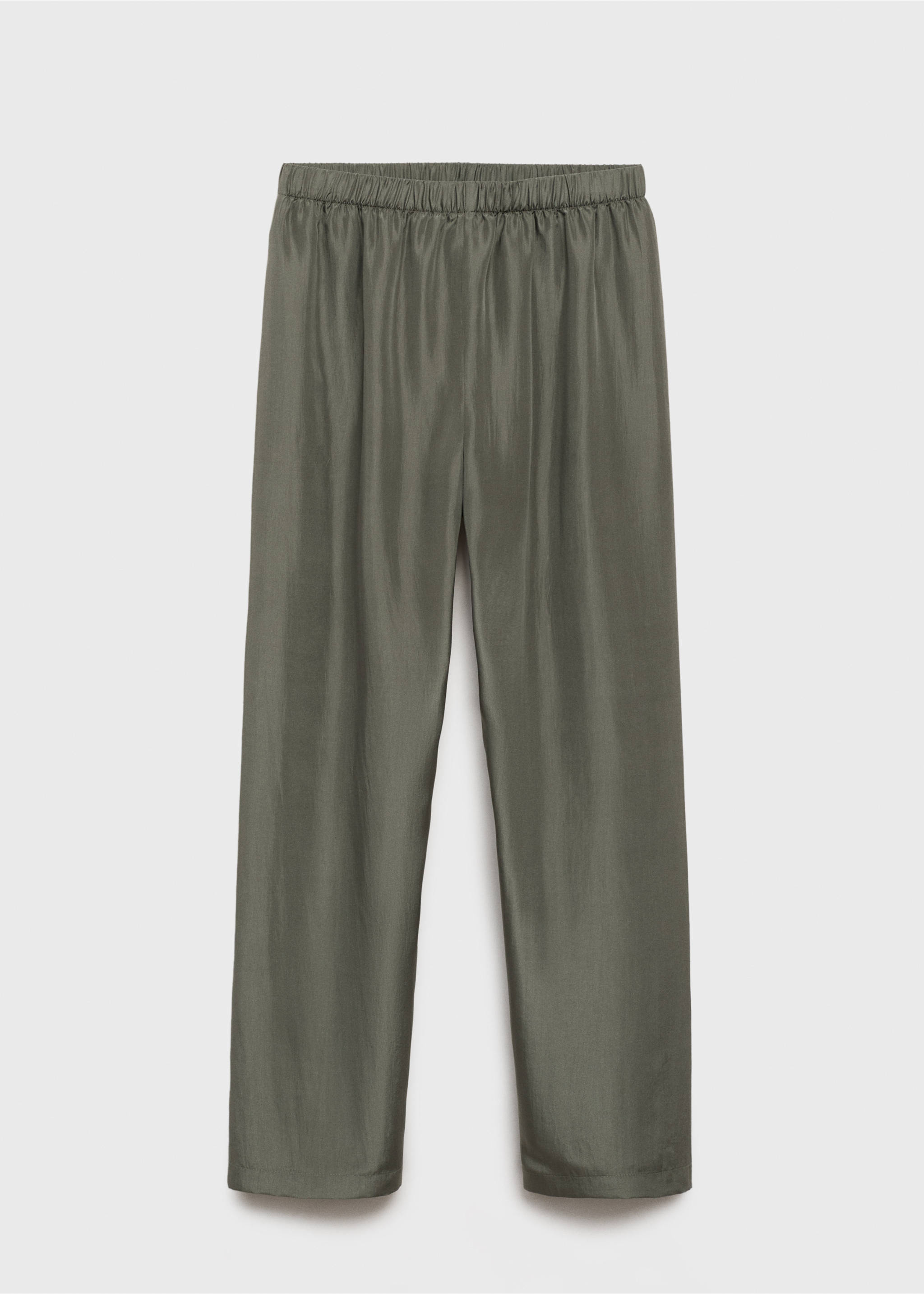 Long silk trousers - Article without model, Forest Green. Ref: 17074126-00.
