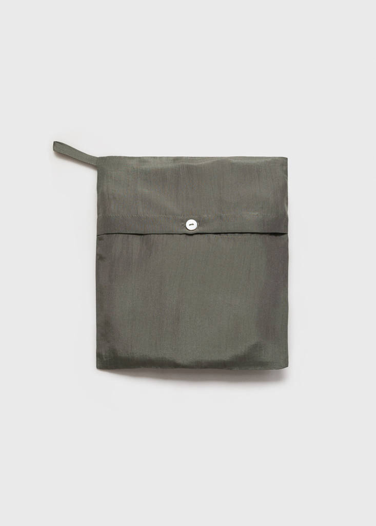 Long silk trousers — Forest Green