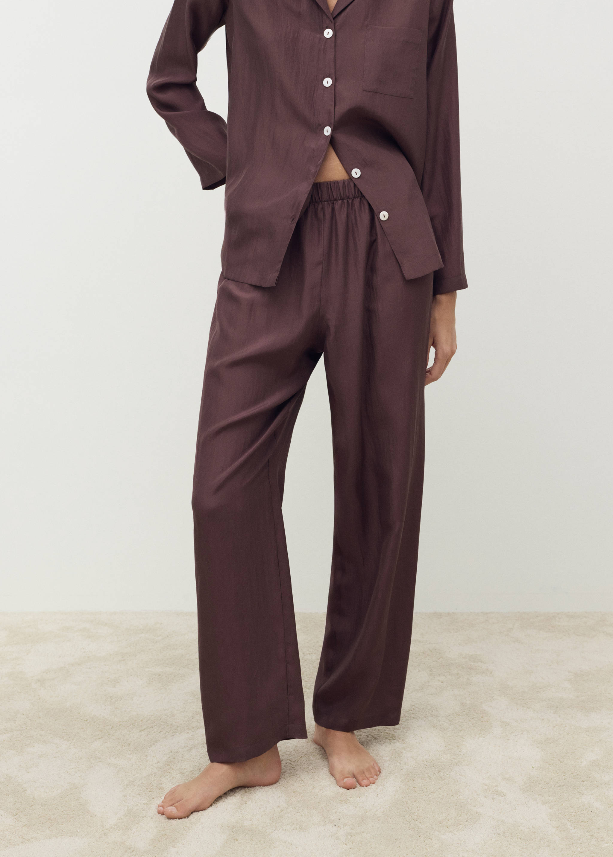 Long silk trousers - Medium plane