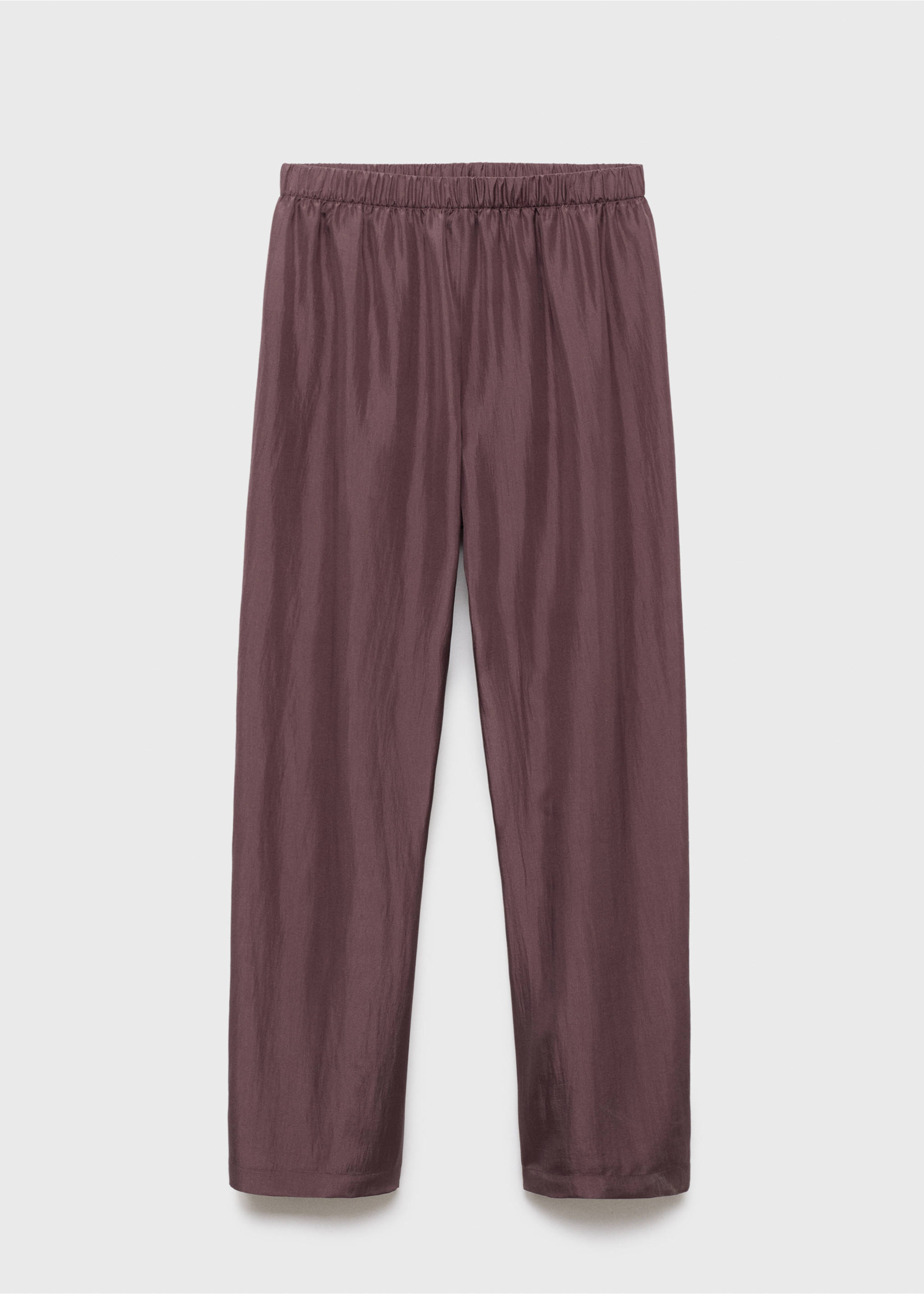 Long silk trousers - Article without model, Blackberry. Ref: 17074126-00.