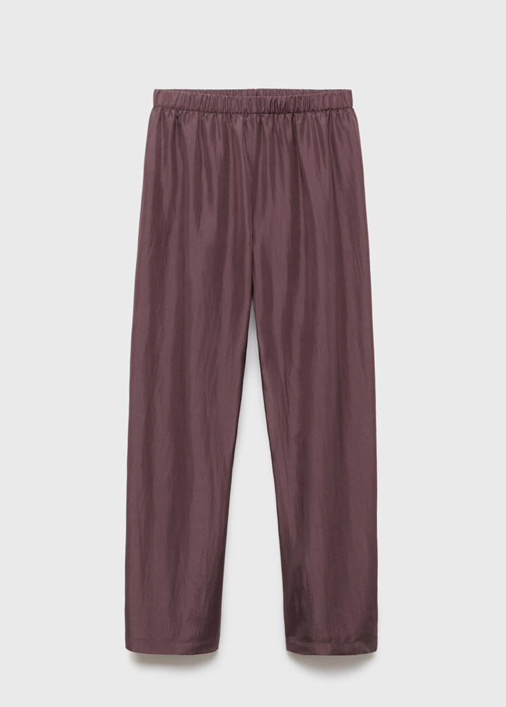 Long silk trousers — Blackberry