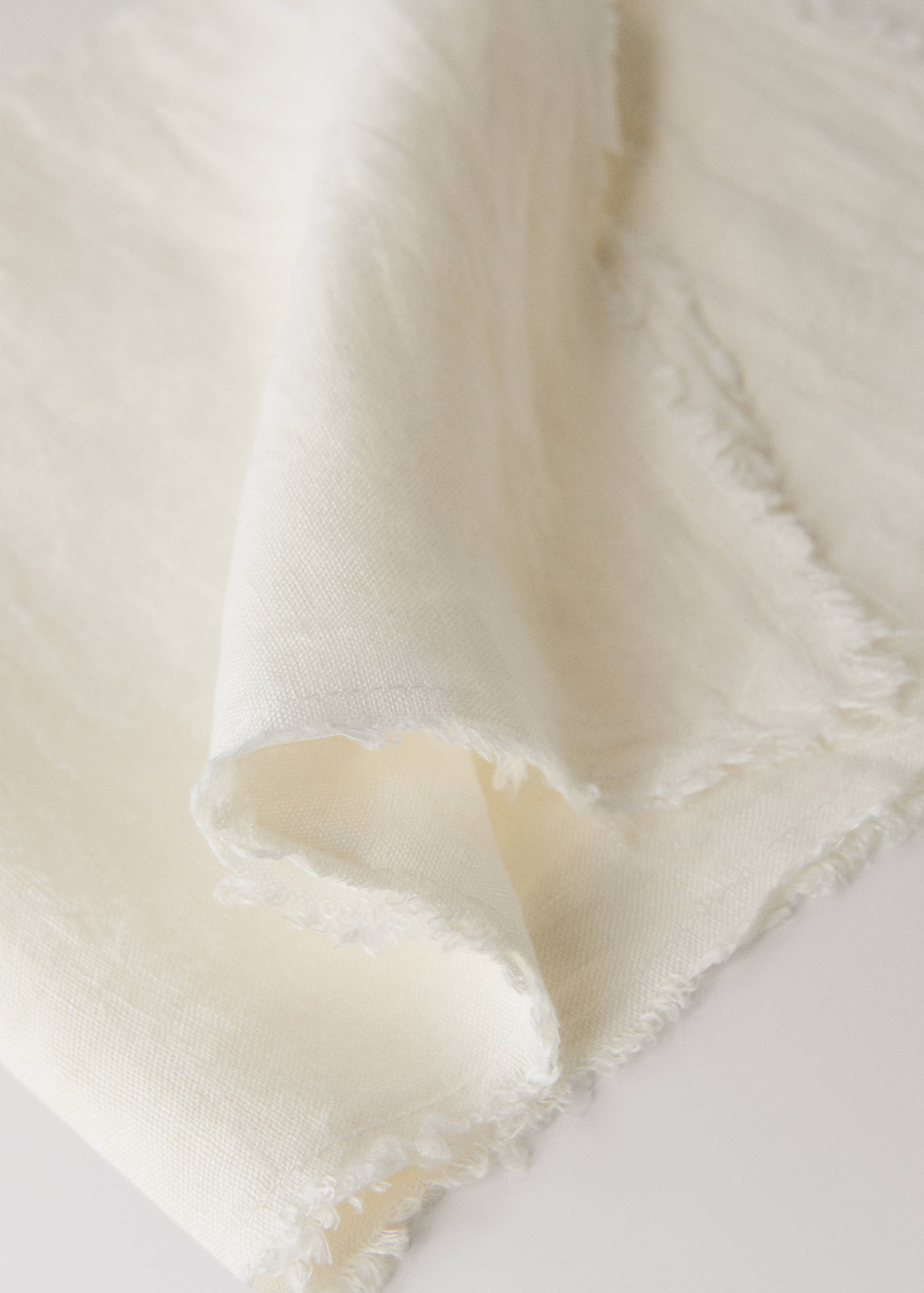 Leinenservietten mit ausgefranstem Randabschluss - Detail des Artikels 2