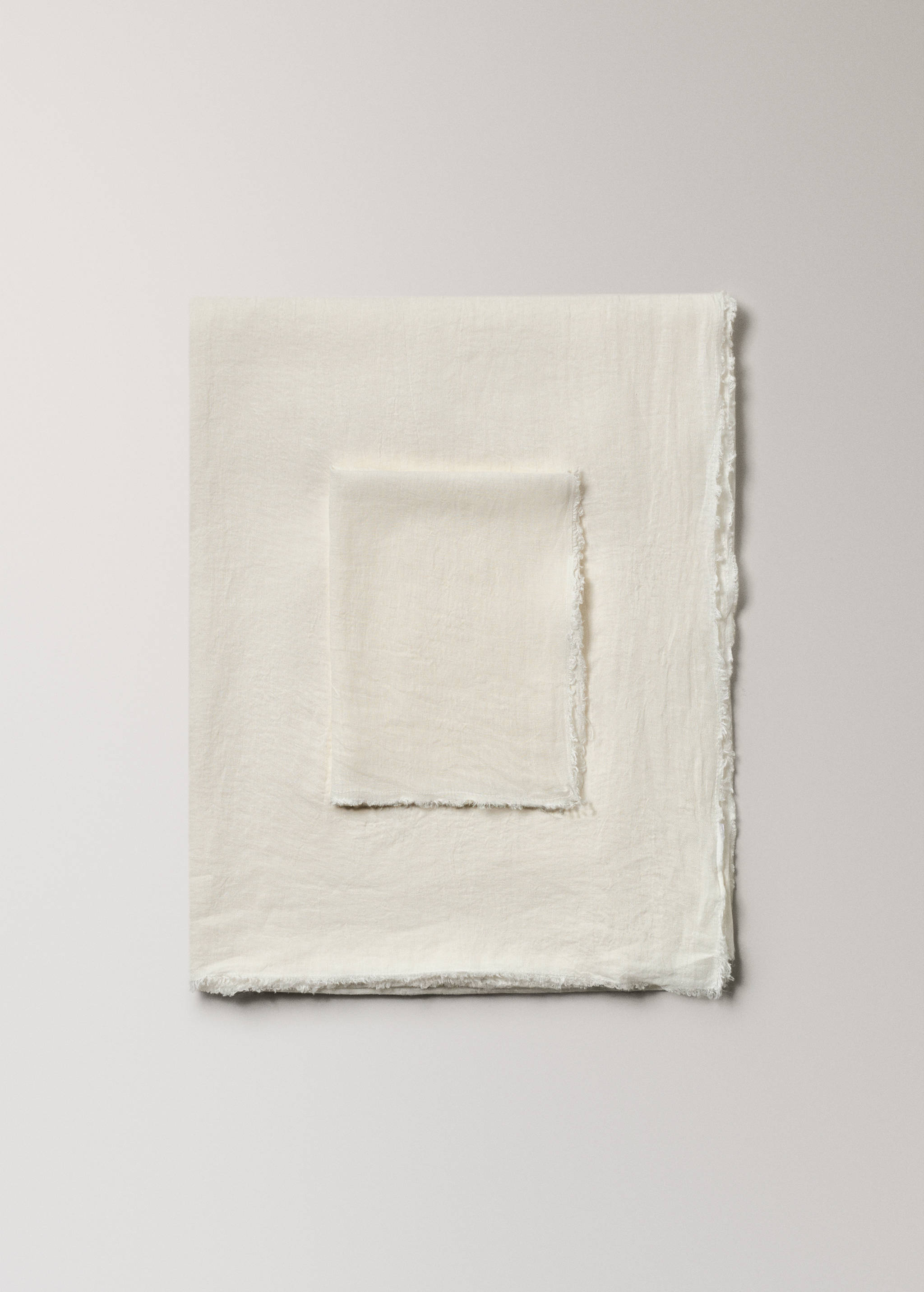 Leinenservietten mit ausgefranstem Randabschluss - Detail des Artikels 3