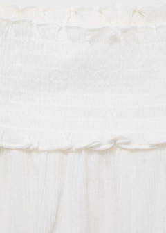 Strapless blouse with ruffled panel — Off White 6