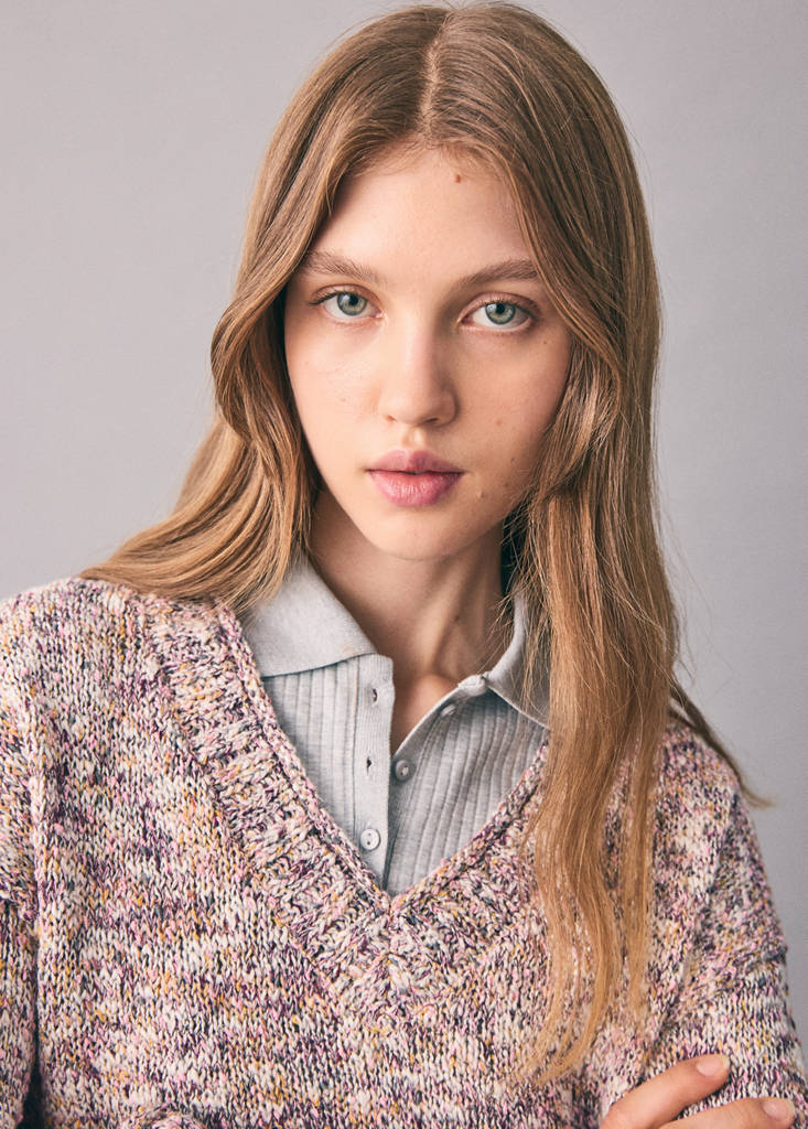 Flecked sweater — Pastel Pink