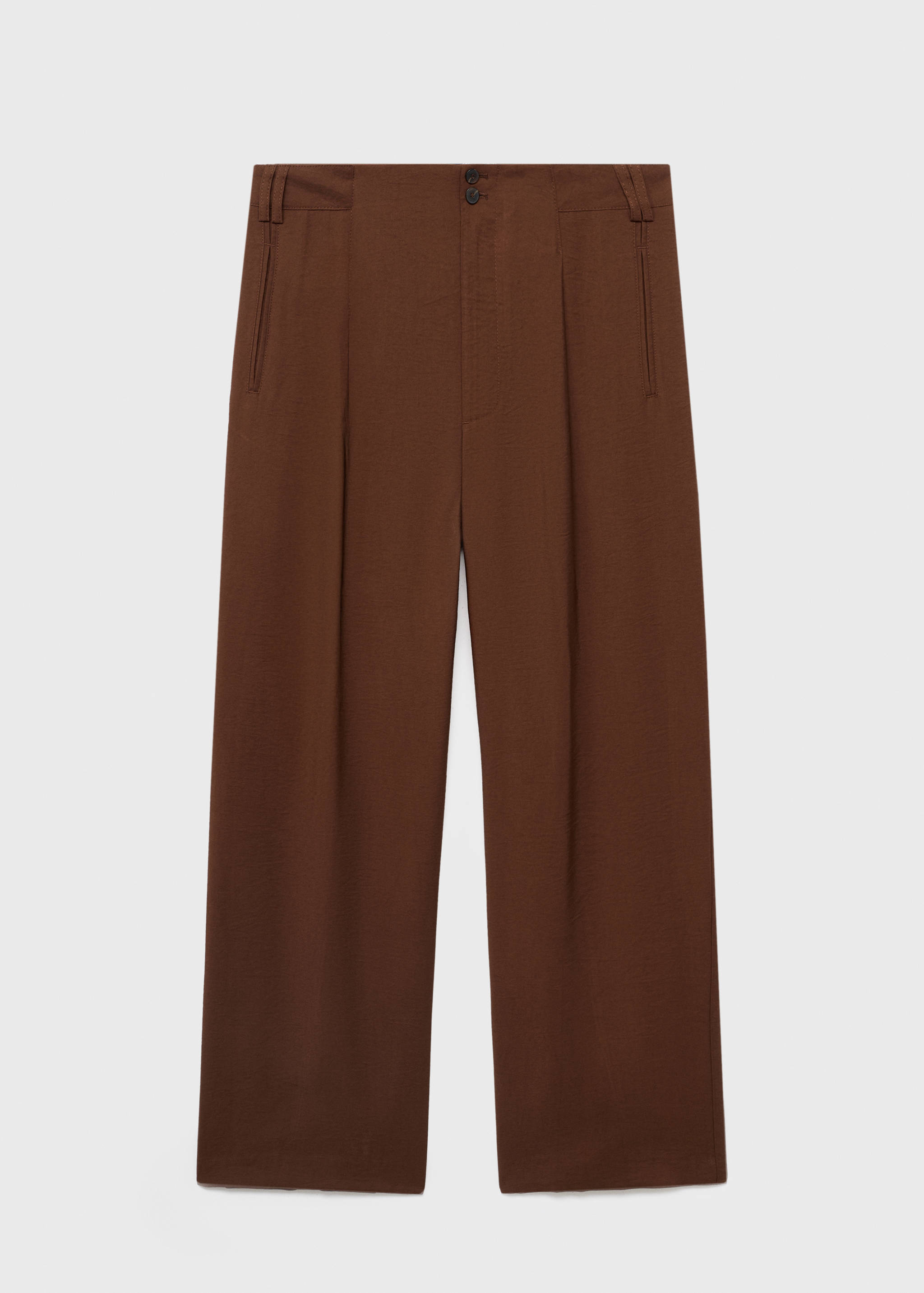 Straight-fit pleated pants - Article without model