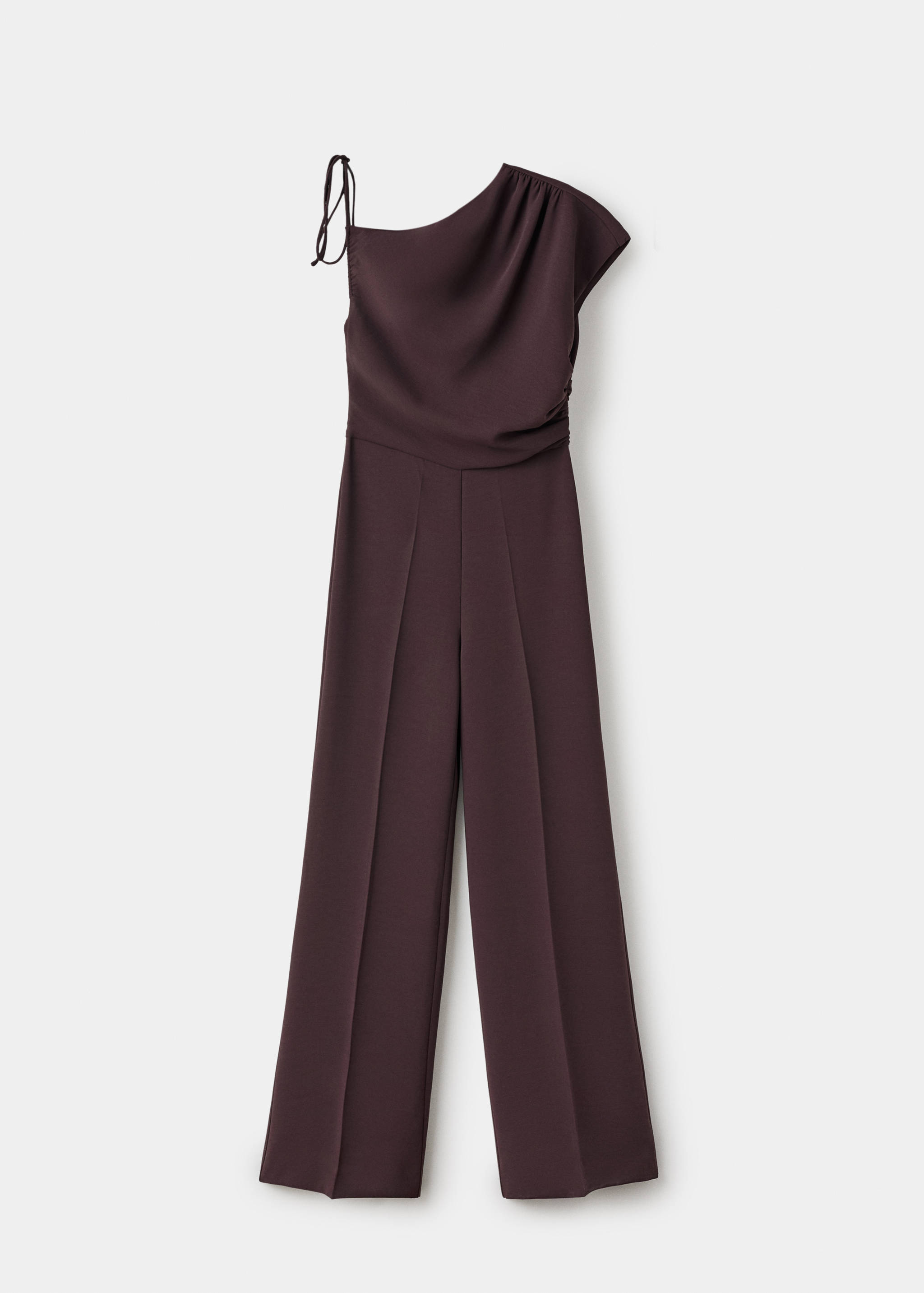 Jumpsuit with asymmetrical neck and bow - Article without model