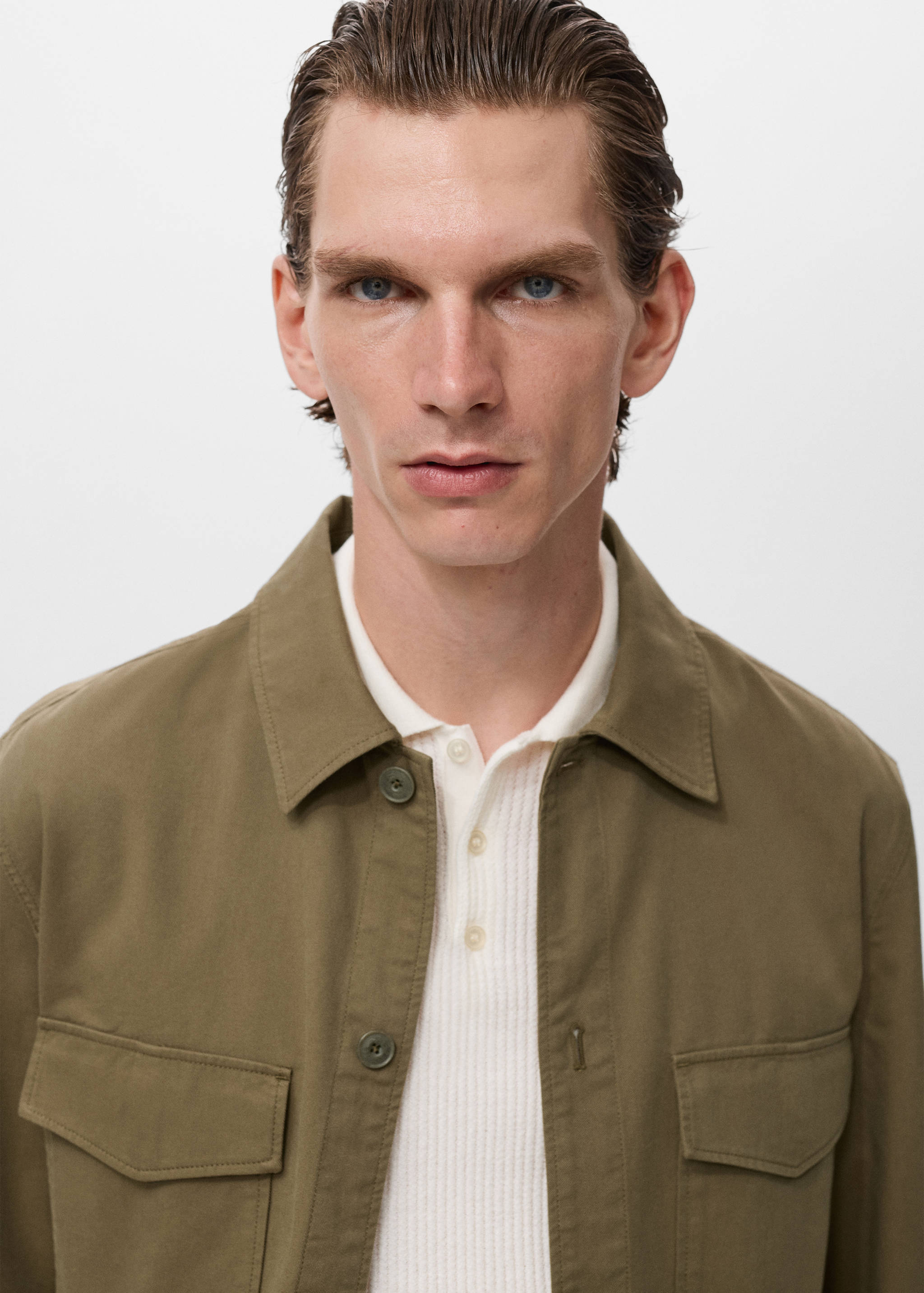 Lyocell cotton jacket with pockets - Details of the article 1