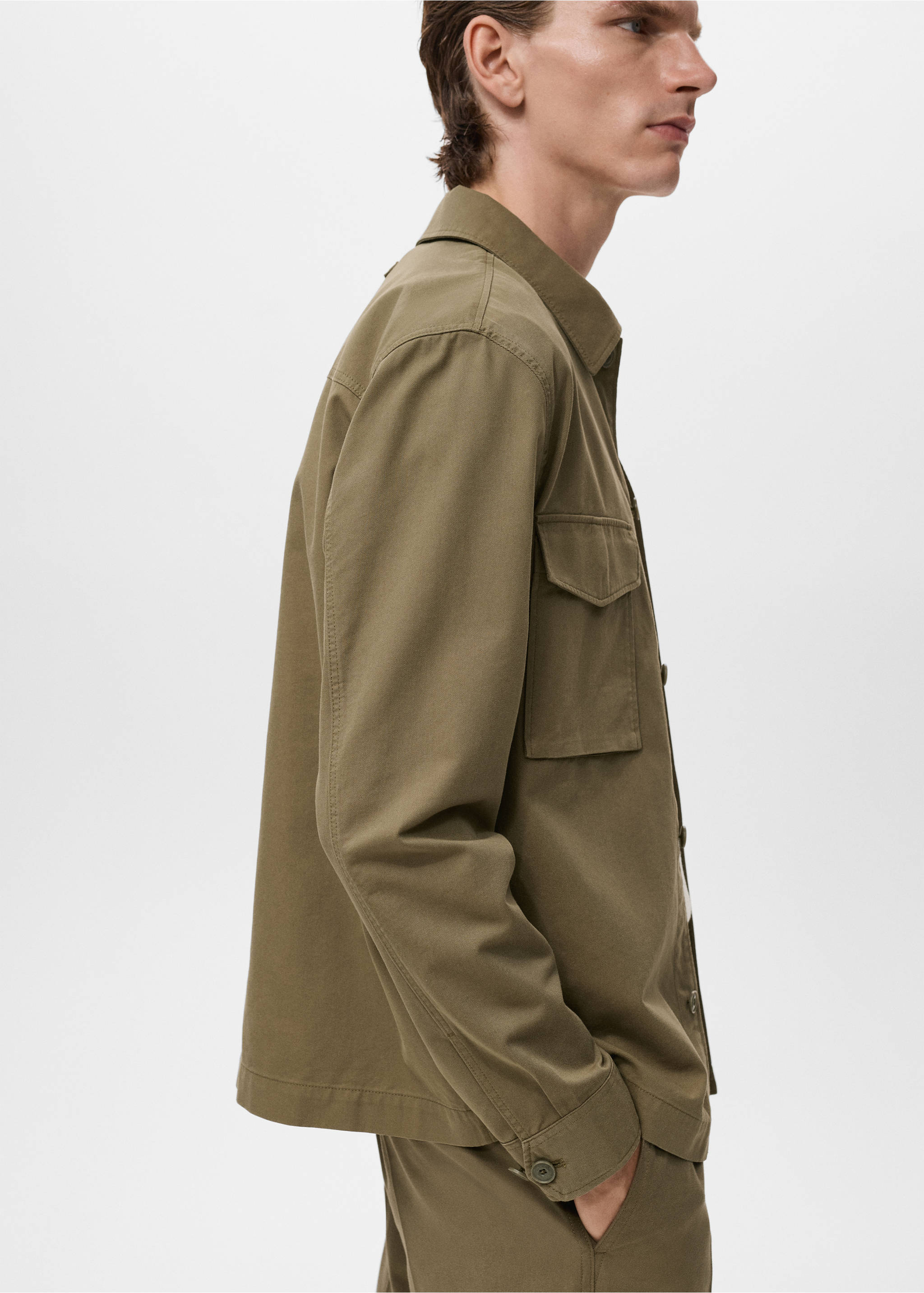 جاكيت قطن ليوسيل بجيوب - تفاصيل المنتج 2, أسمر ضارب إلى الصفرة. Ref: 17074404-00.