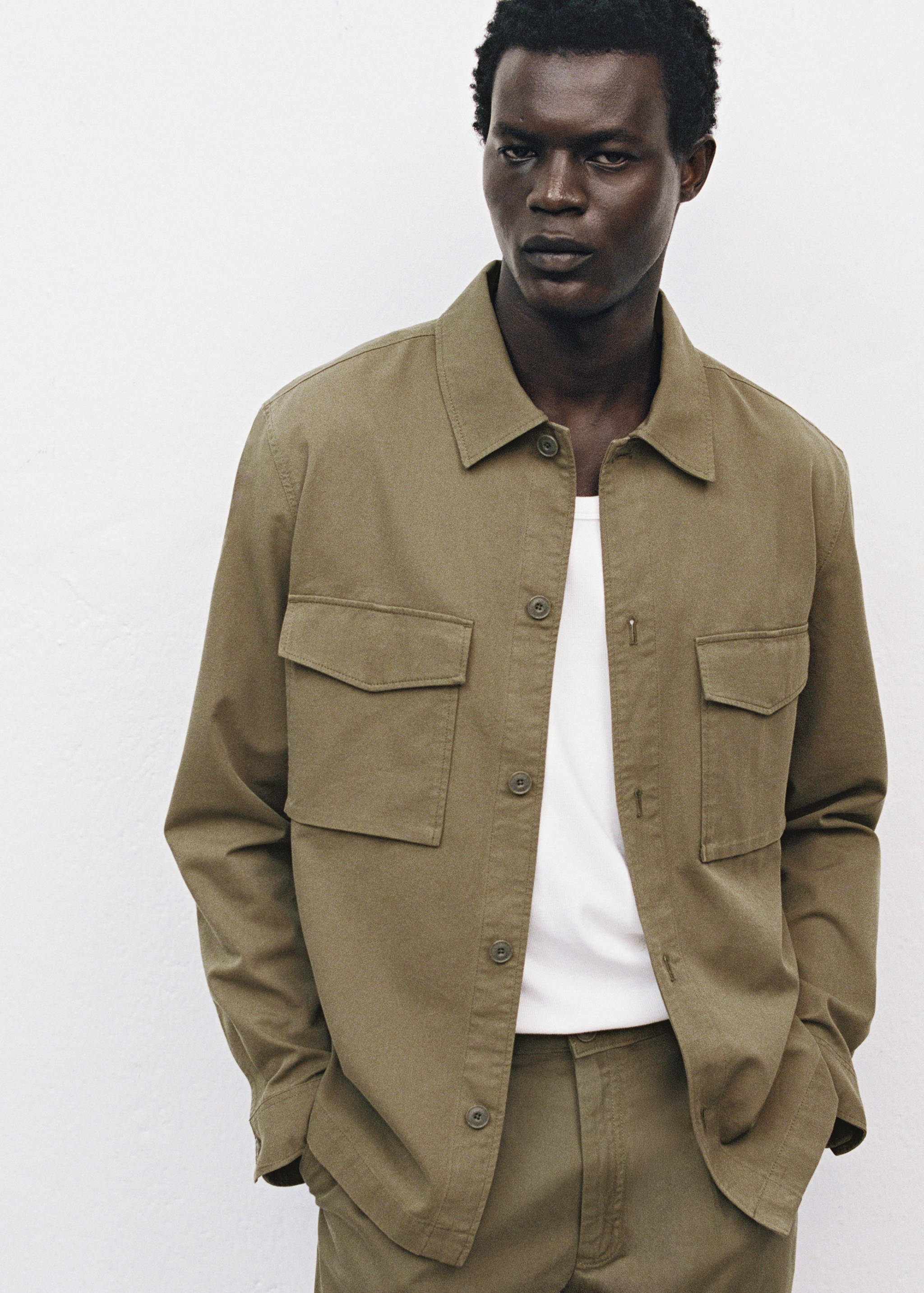 Lyocell cotton jacket with pockets - Details of the article 3