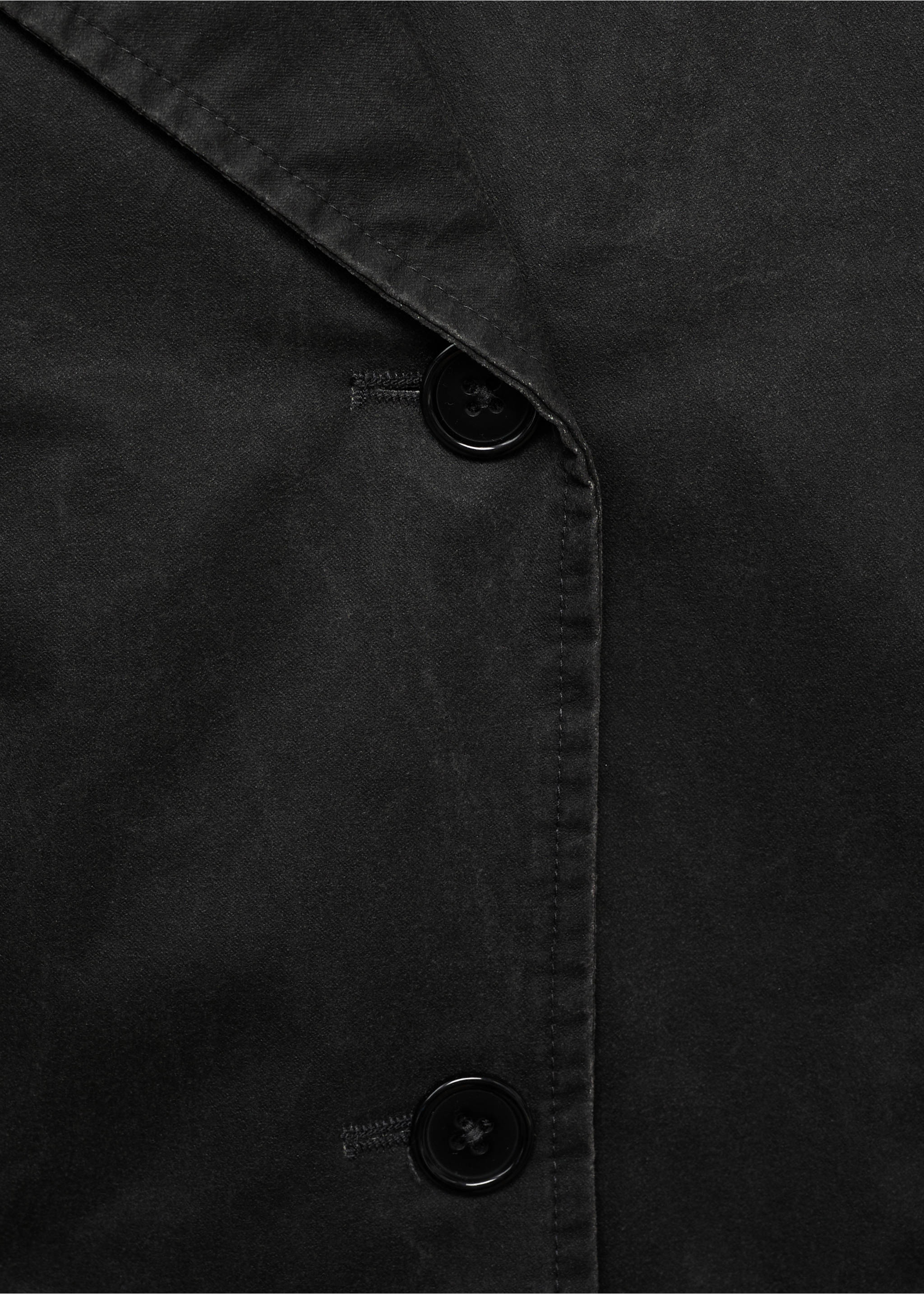 Waxed short trench coat - Details of the article 0, Charcoal. Ref: 17074406-00.