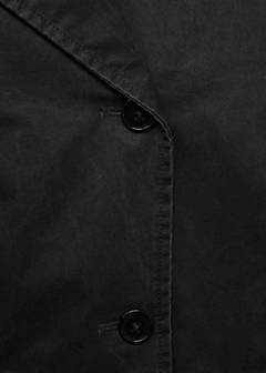 Waxed short trench coat — Charcoal 9