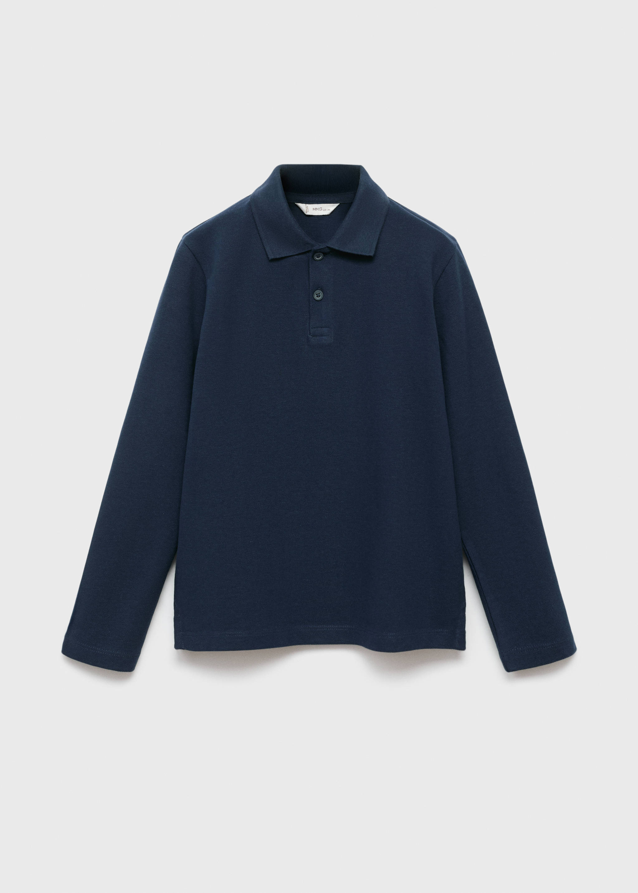 Buttoned knitted polo shirt - Article without model