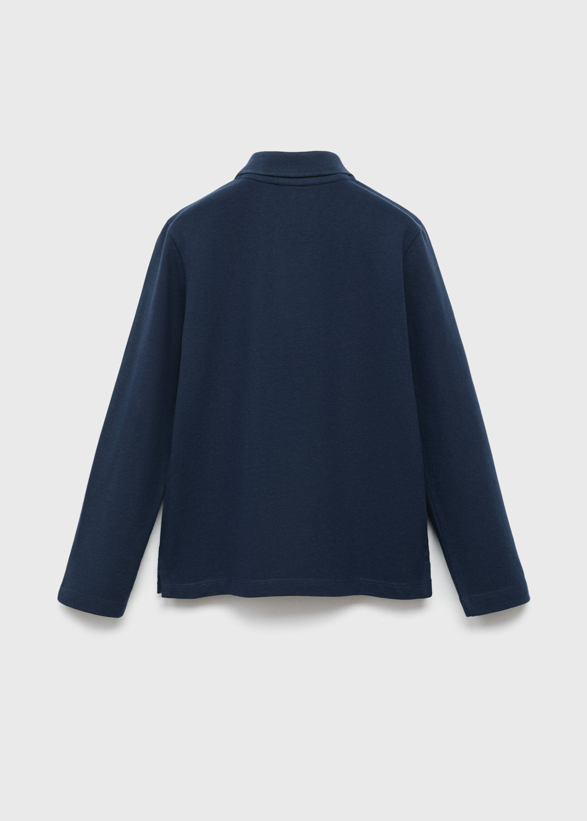 Buttoned knitted polo shirt - Reverse of the article