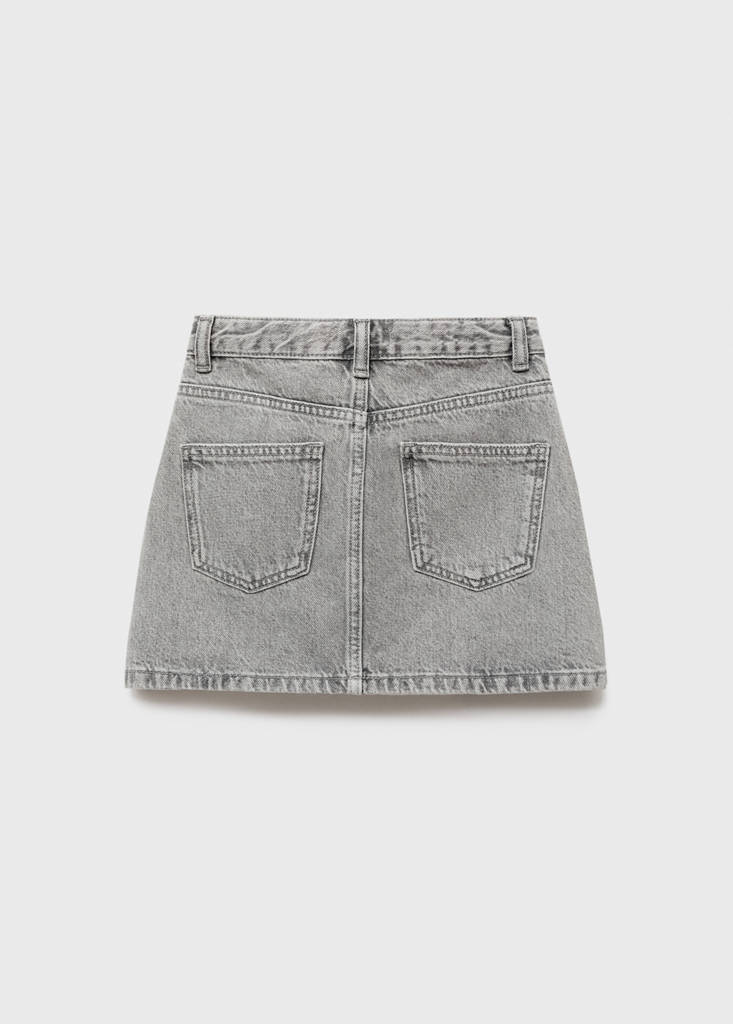 Short denim skirt — Denim Grey