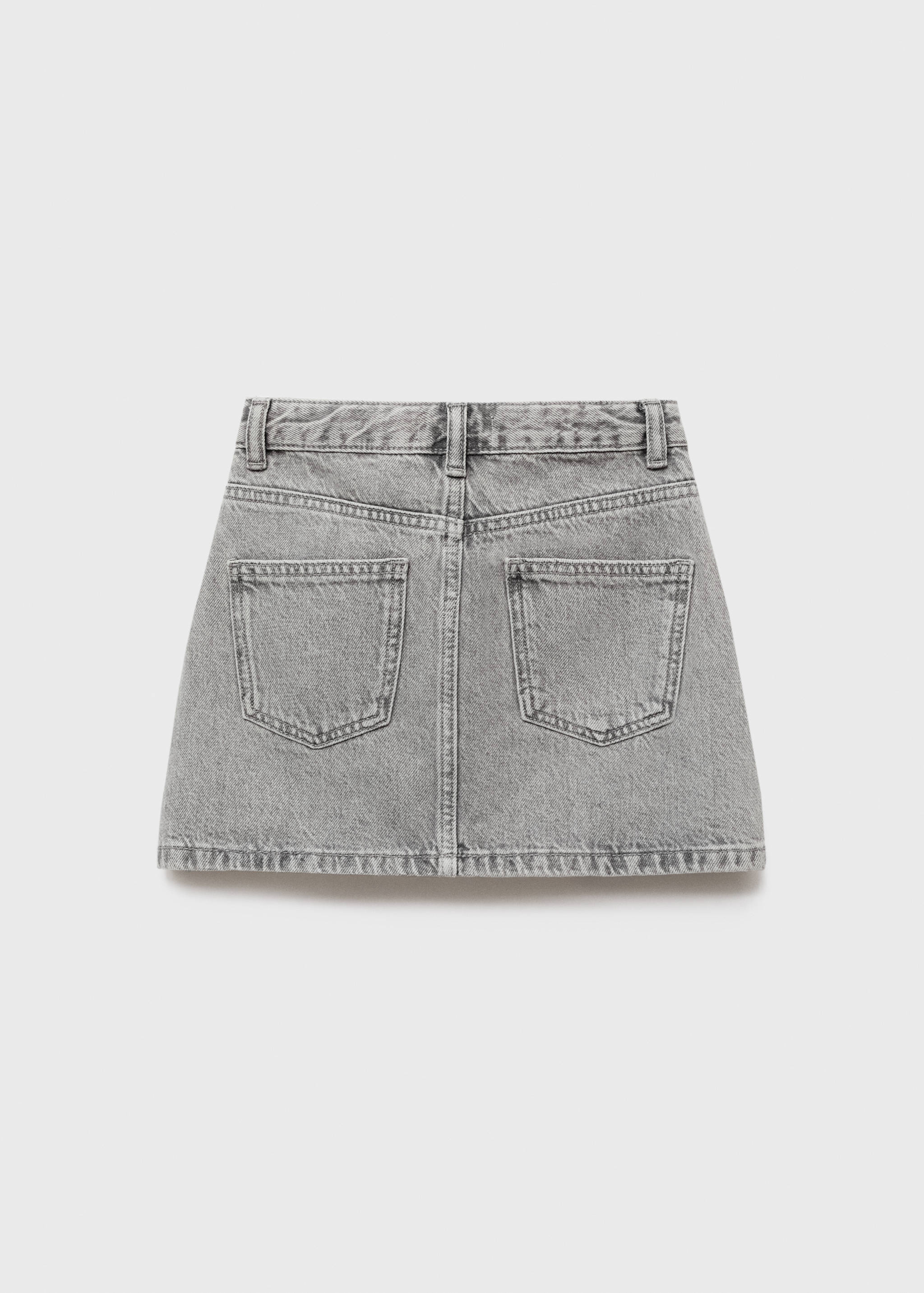 Short denim skirt - Reverse of the article