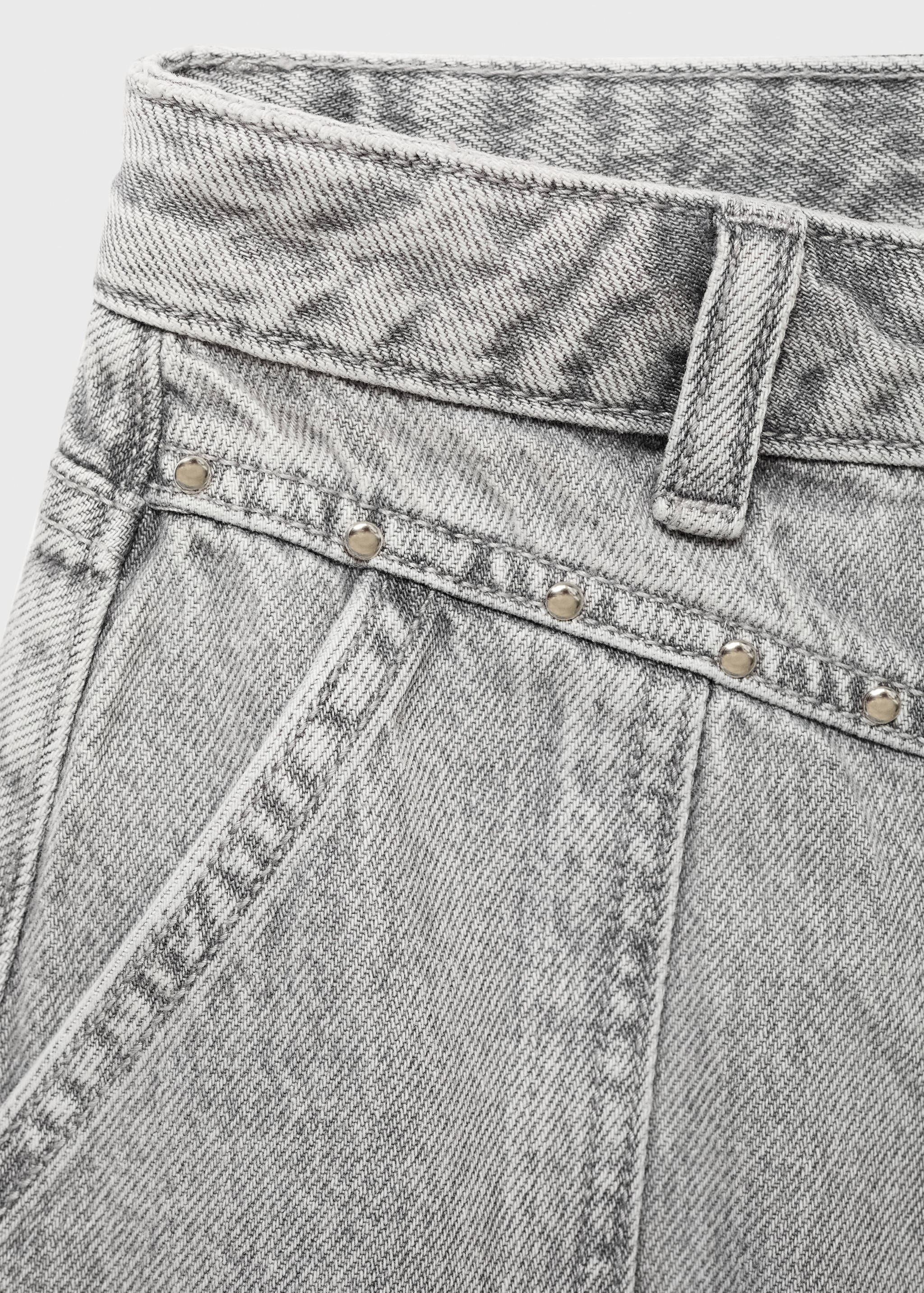 Short denim skirt - Details of the article 0