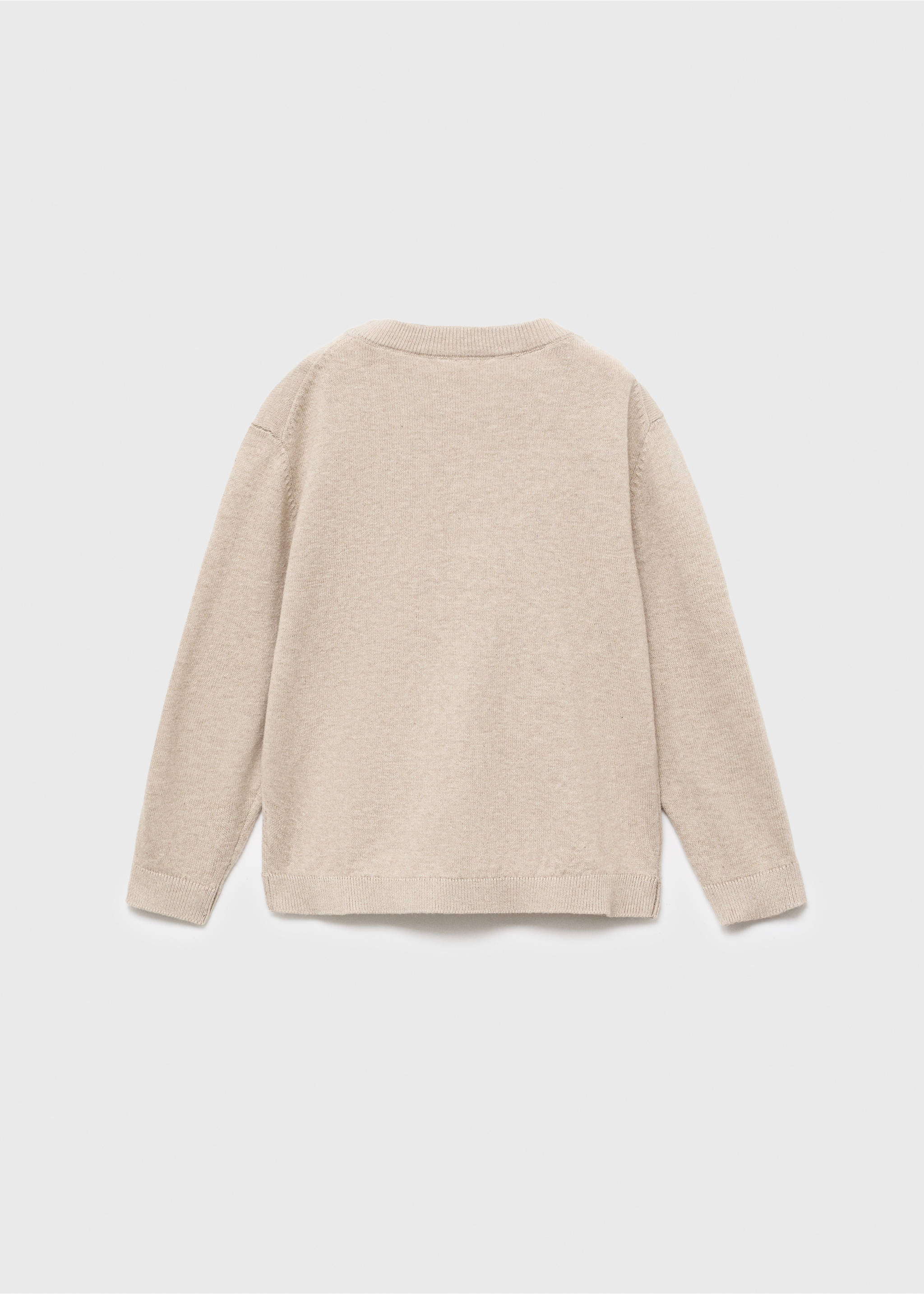 Jersey punto detalles canalé - Reverso del artículo, Beige. Ref: 17074413-00.