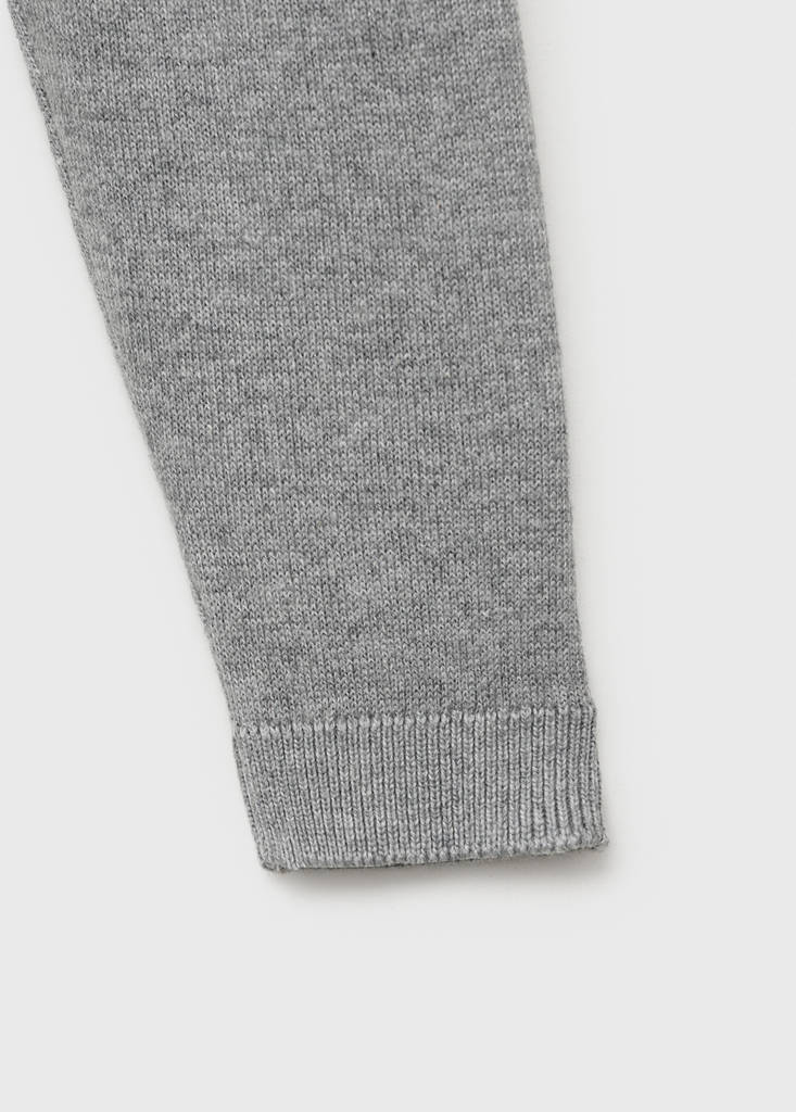 Knitted sweater with ribbed details — Medium Heather Grey