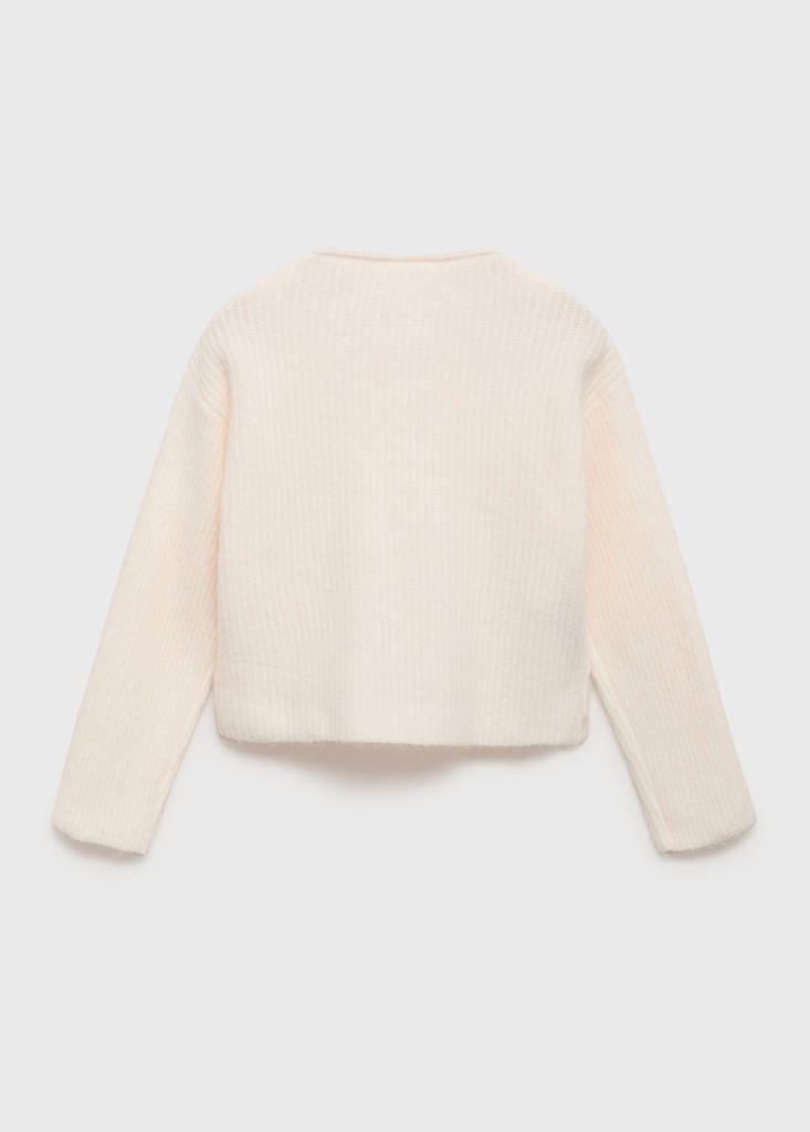 Knitted ribbed sweater — Sand