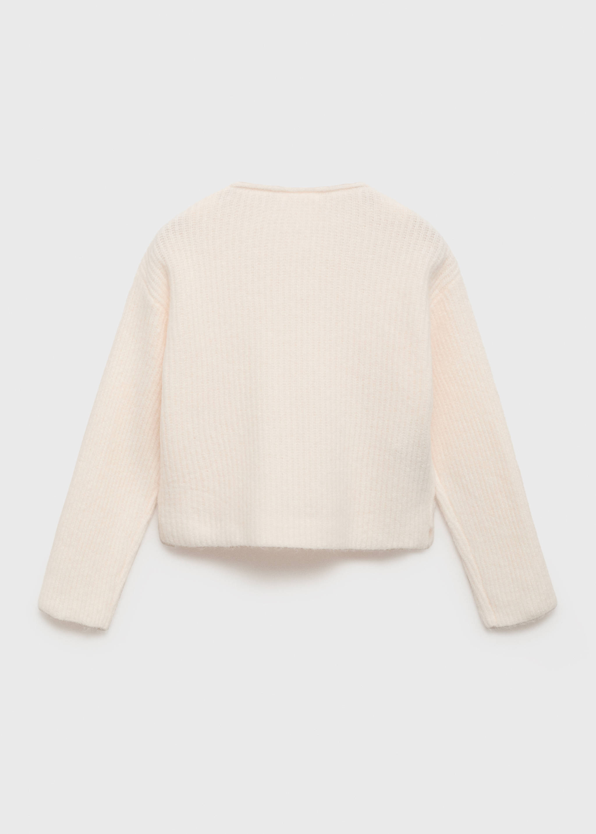 Knitted ribbed sweater - Reverse of the article