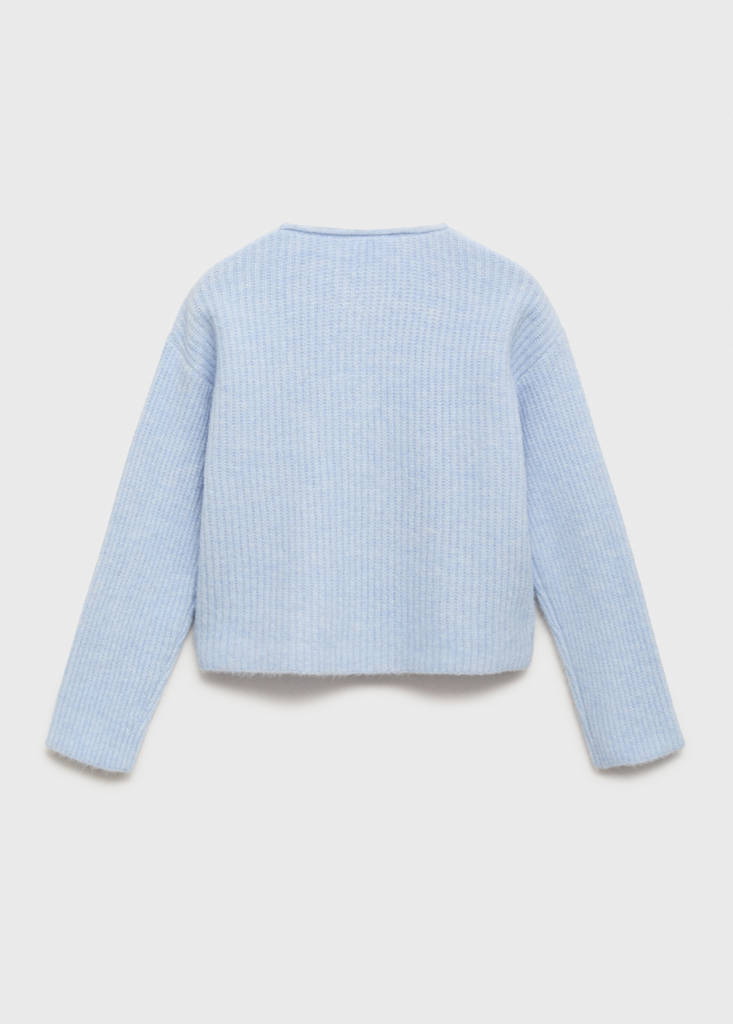Knitted ribbed sweater — Sky Blue