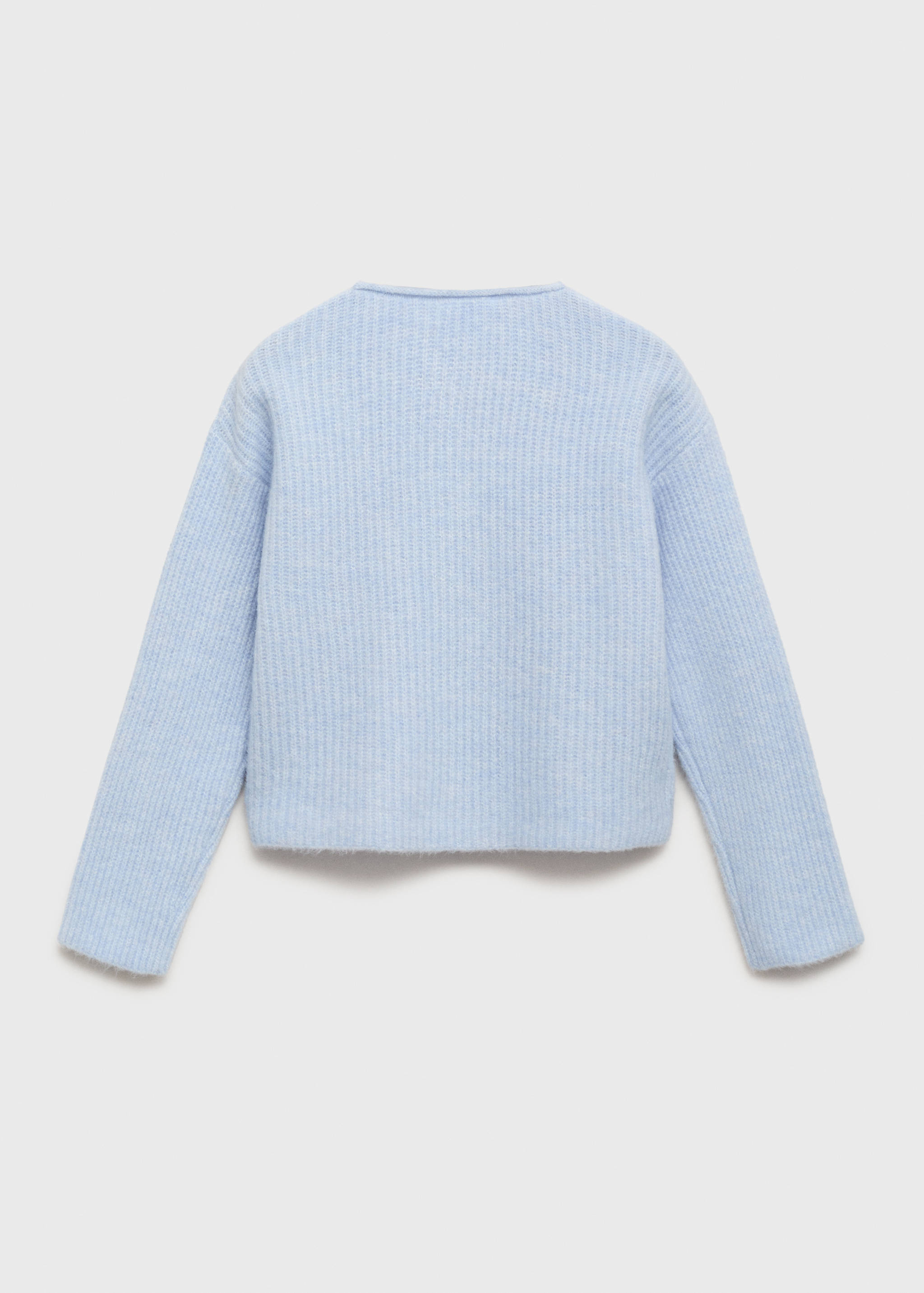 Knitted ribbed sweater - Reverse of the article