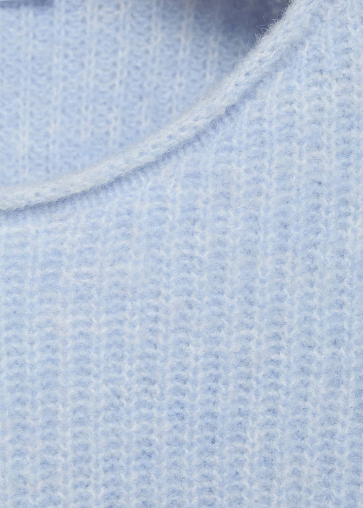 Knitted ribbed sweater — Sky Blue