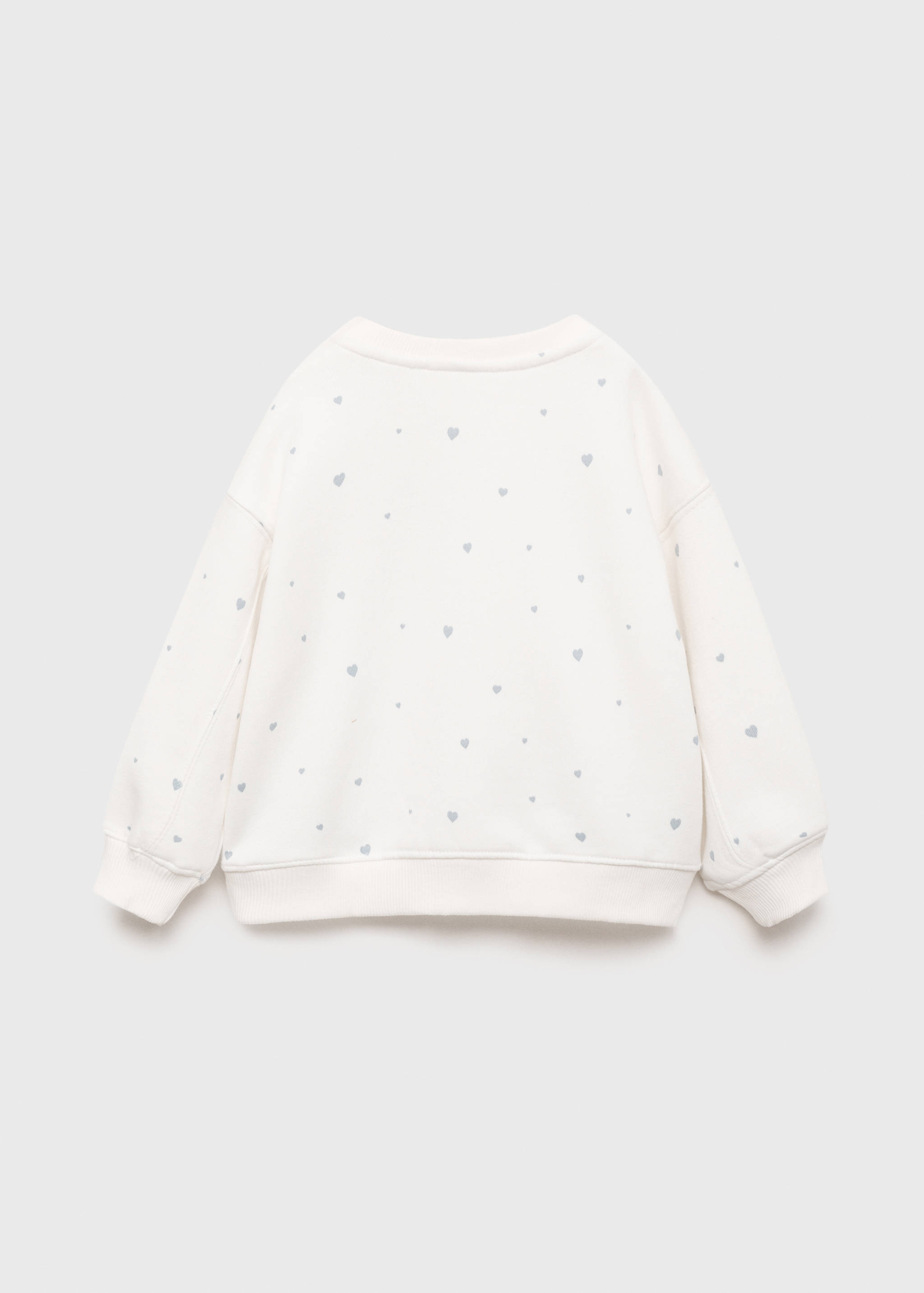 Hearts printed sweatshirt - Reverse of the article