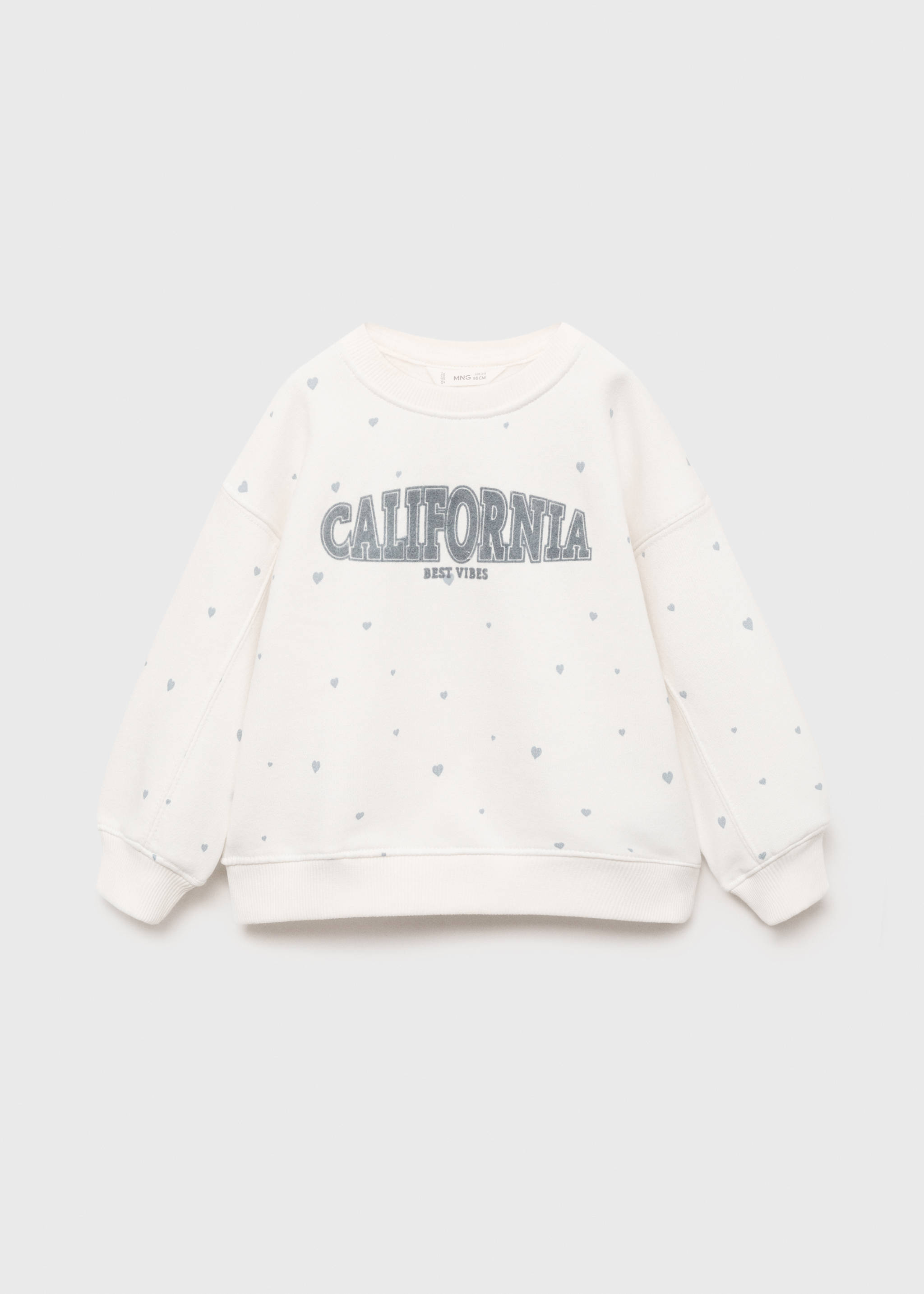 Hearts printed sweatshirt - Article without model