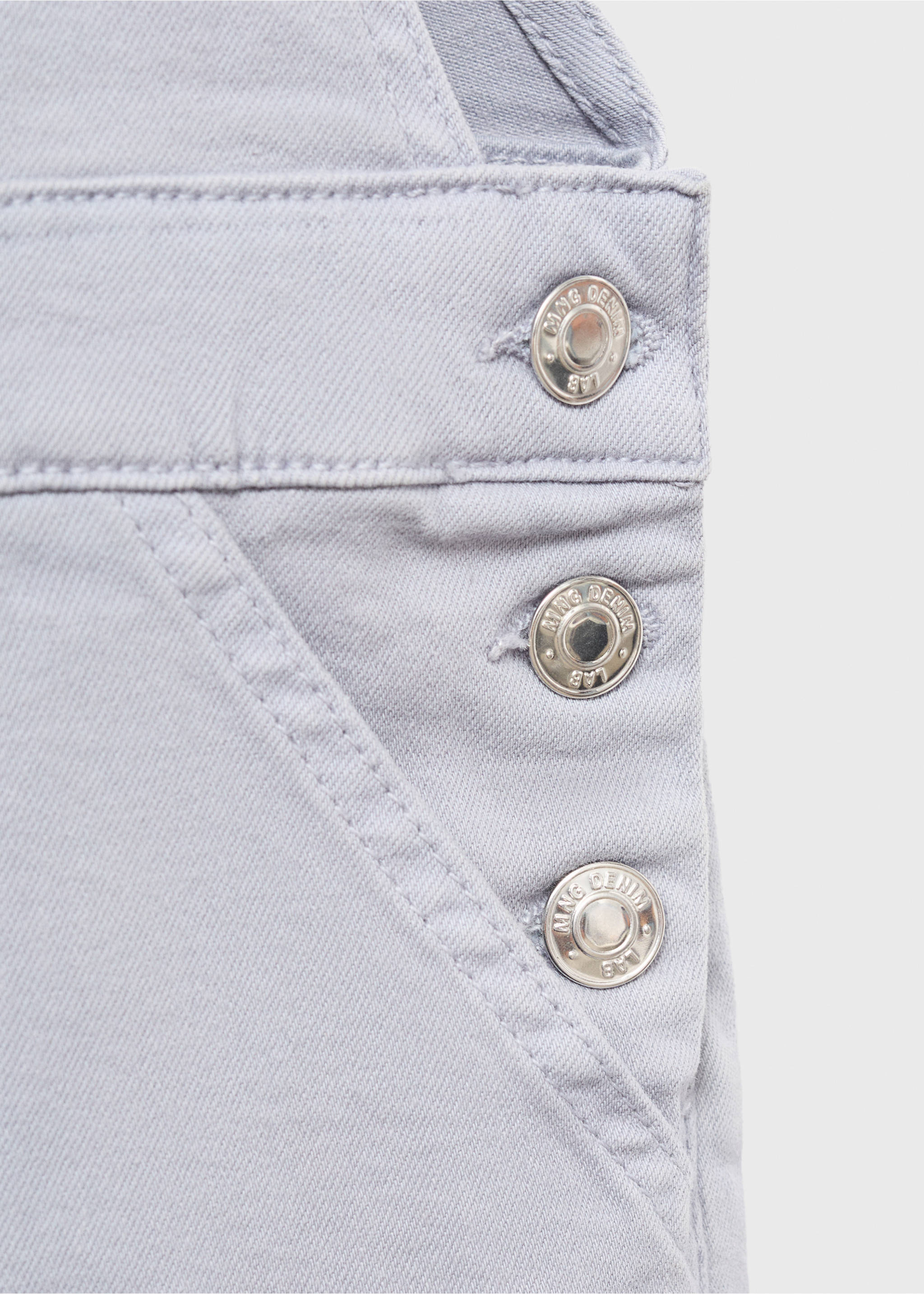 Long denim jumpsuit - Details of the article 0, Blue. Ref: 17074419-00.