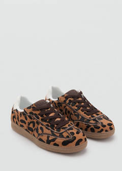 Leopard leather sneakers — Black 3