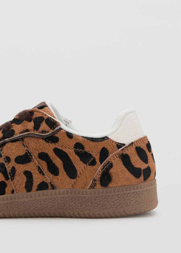 Leopard leather sneakers — Black