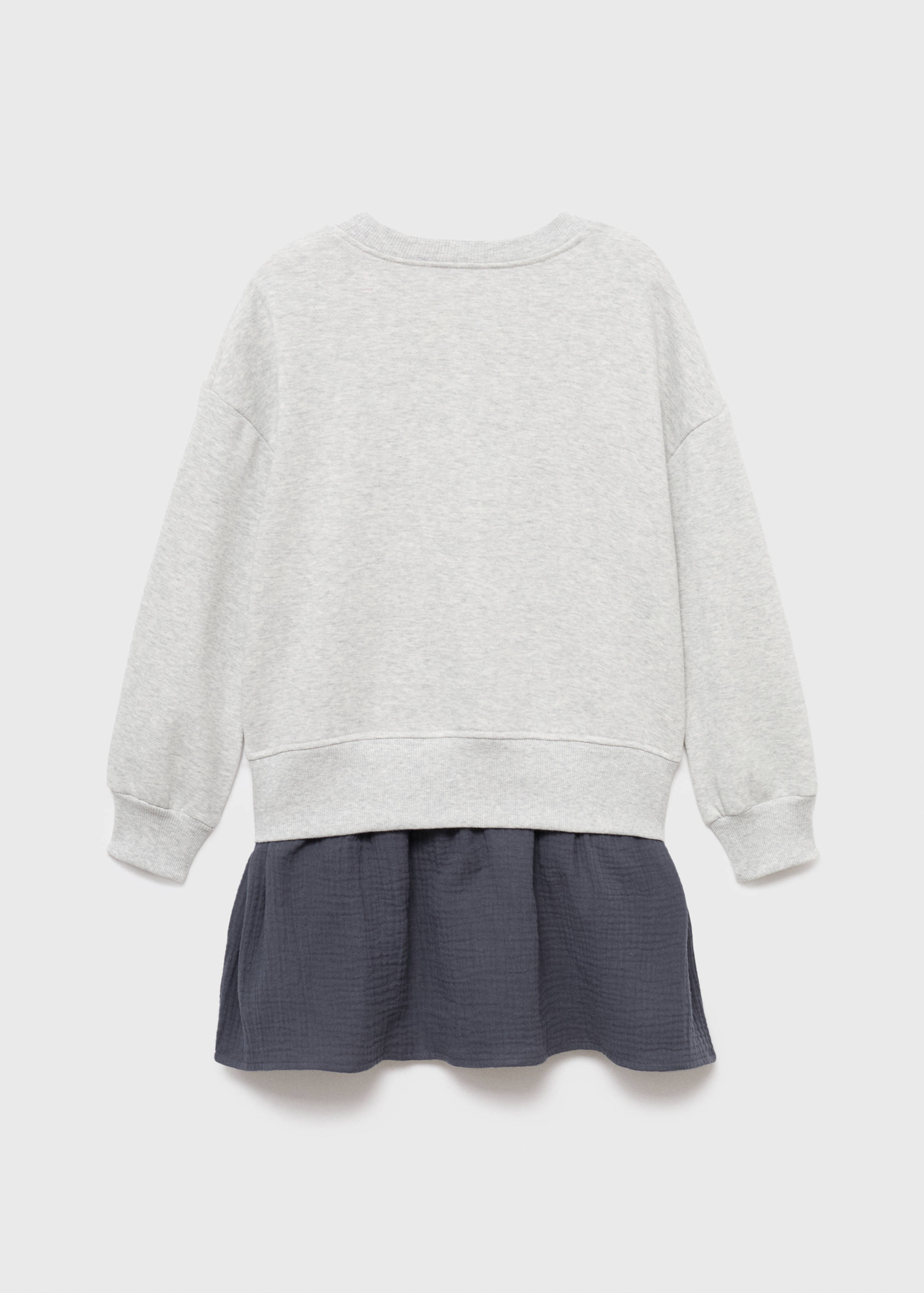 Vestido sweatshirt combinado - Verso do artigo