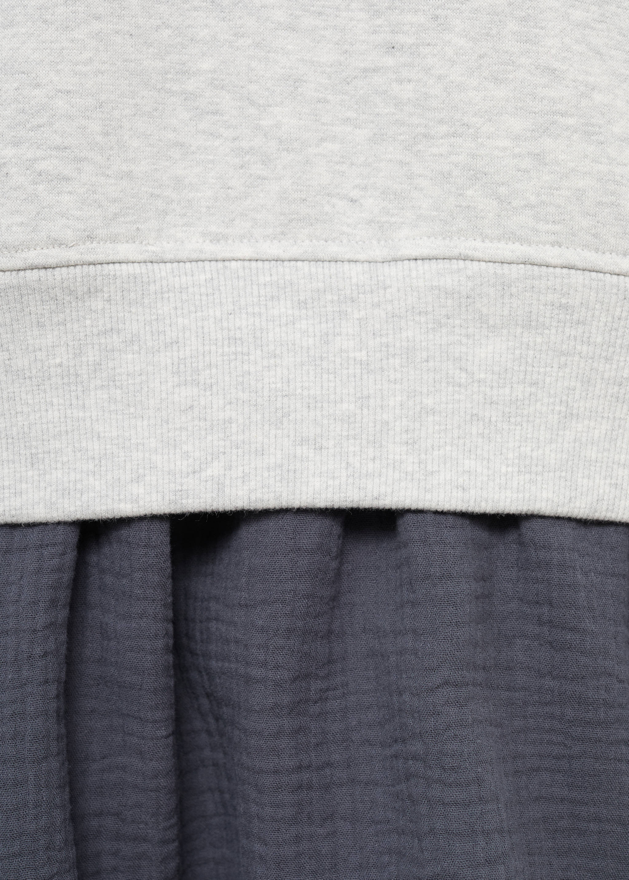 Vestido sweatshirt combinado - Pormenor do artigo 0