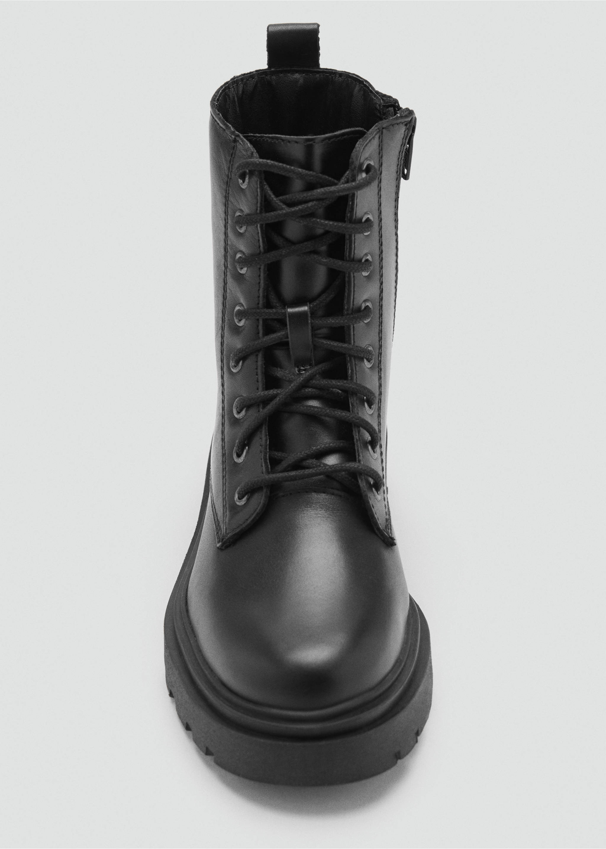 Botines pell cordons - Detall de l'article 3, Negre. Ref: 17074423-00.