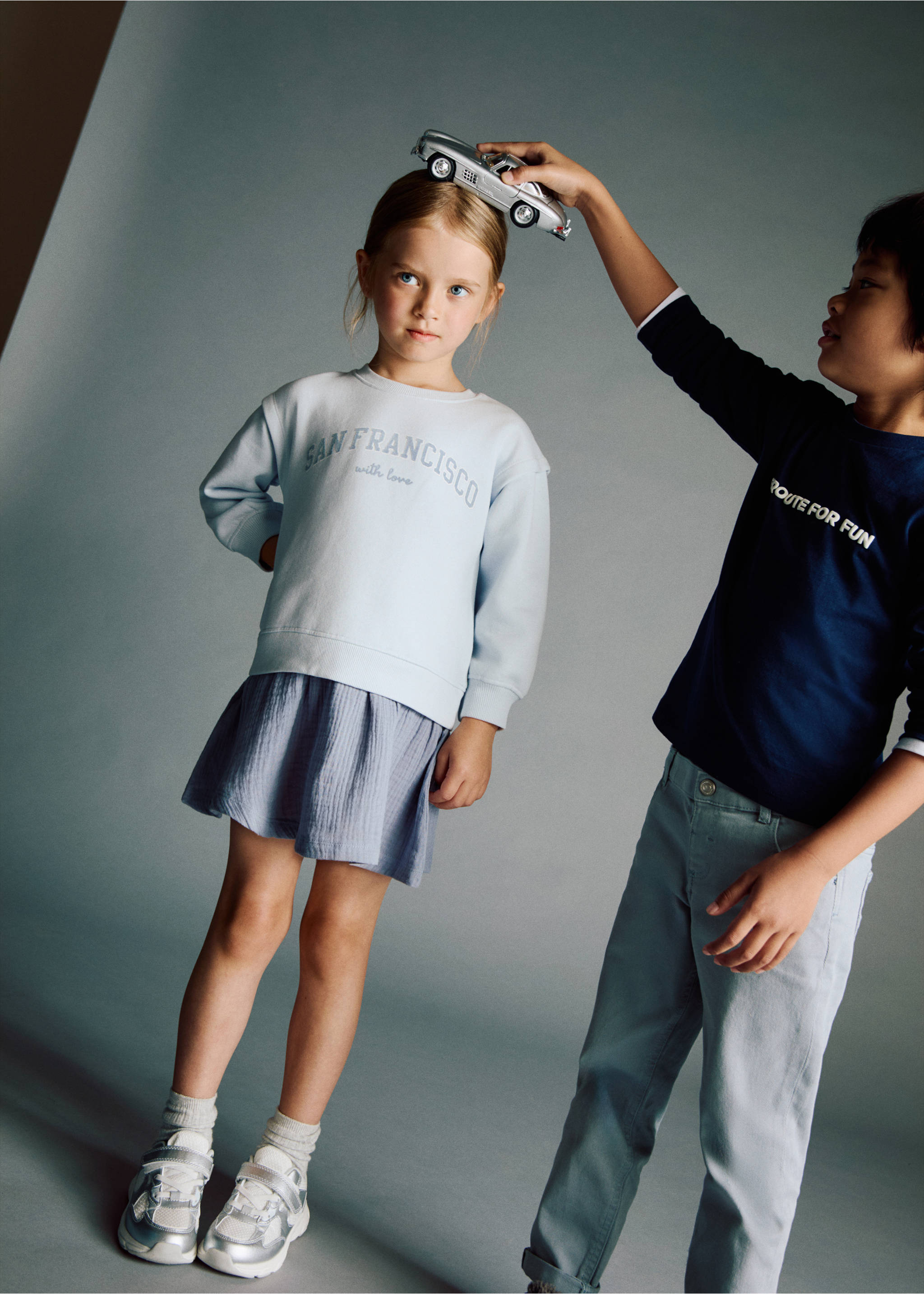 Combined sweatshirt dress - General plane, Sky Blue. Ref: 17074424-00.