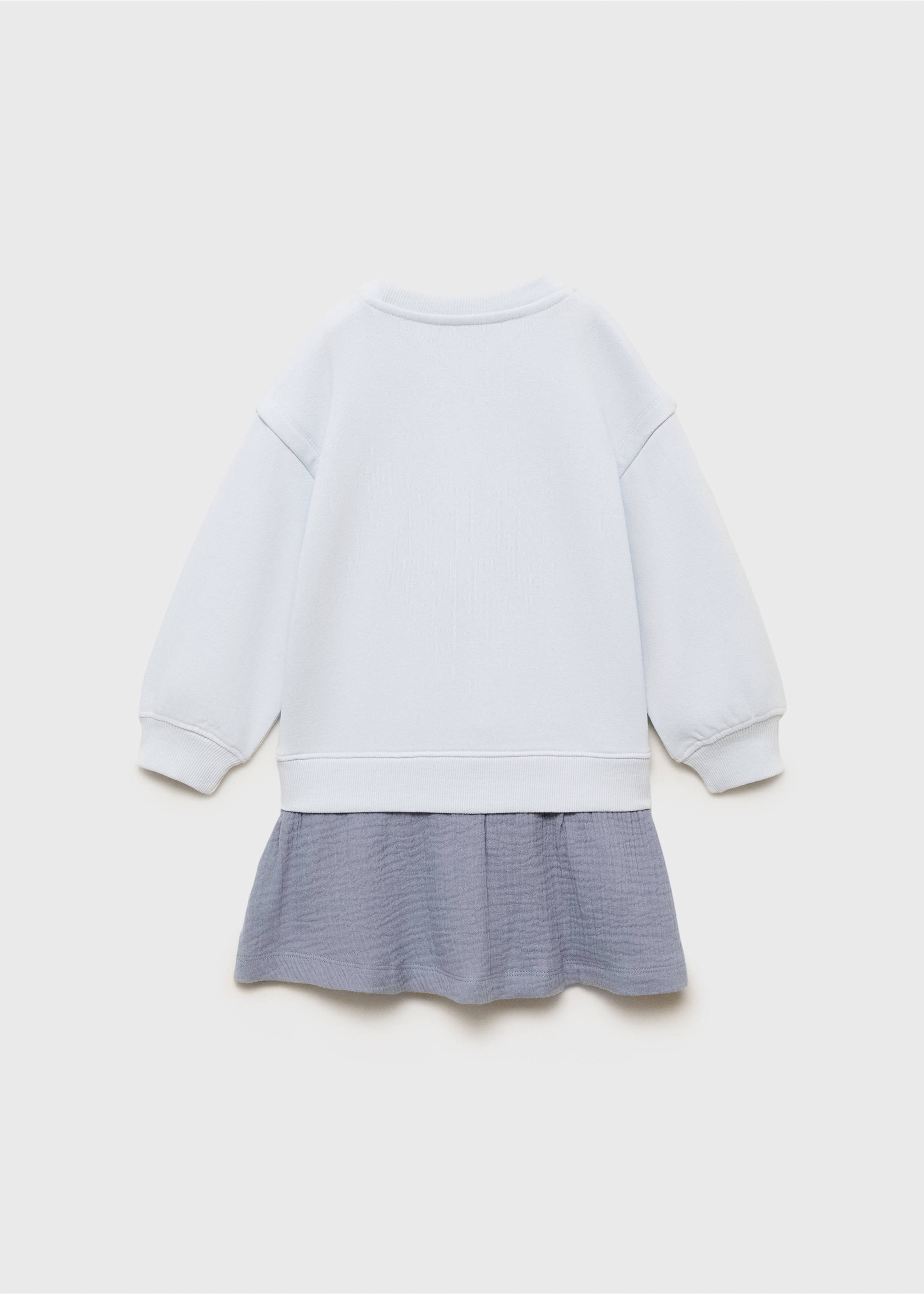 Combined sweatshirt dress - Reverse of the article, Sky Blue. Ref: 17074424-00.