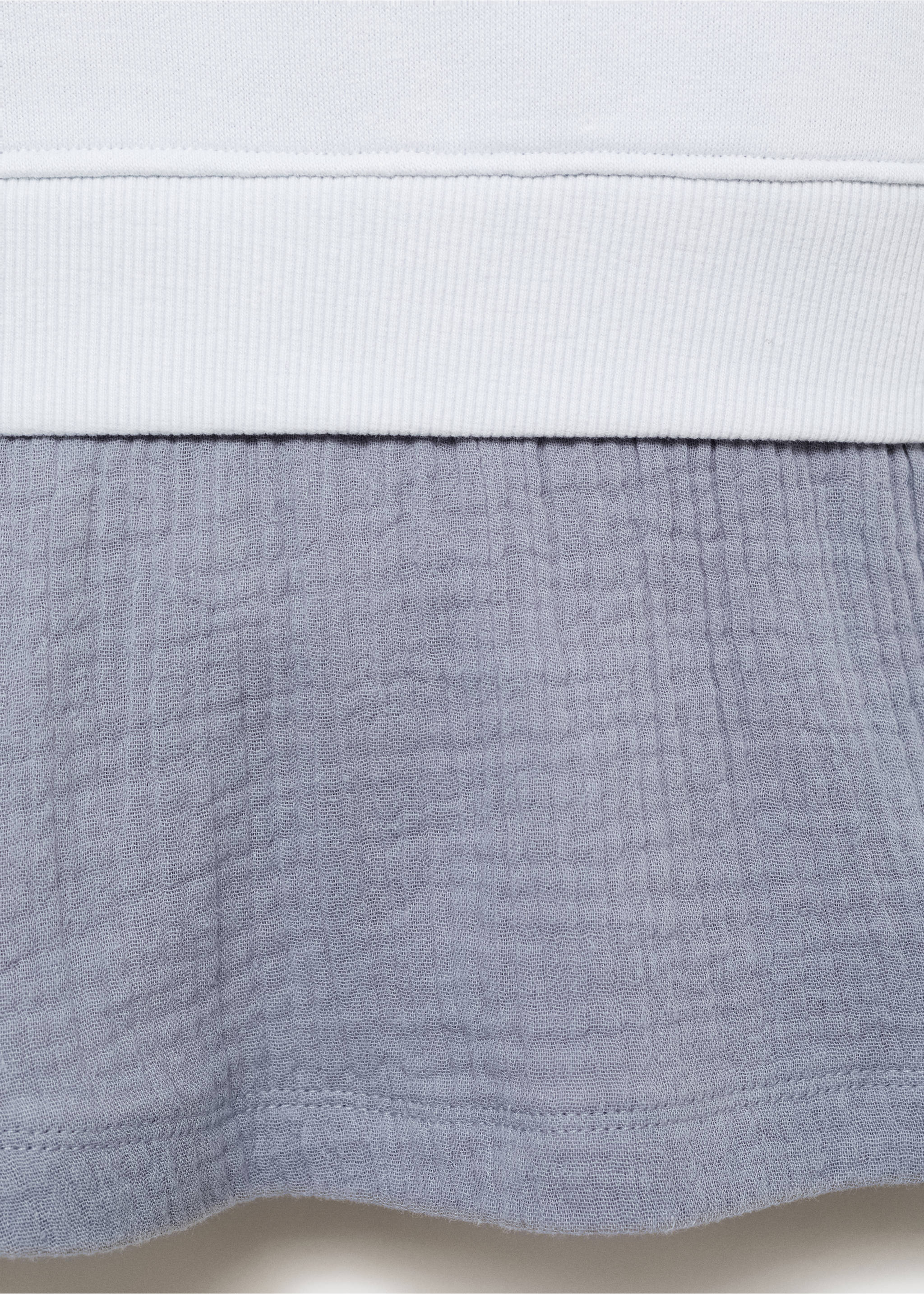 Combined sweatshirt dress - Details of the article 0, Sky Blue. Ref: 17074424-00.